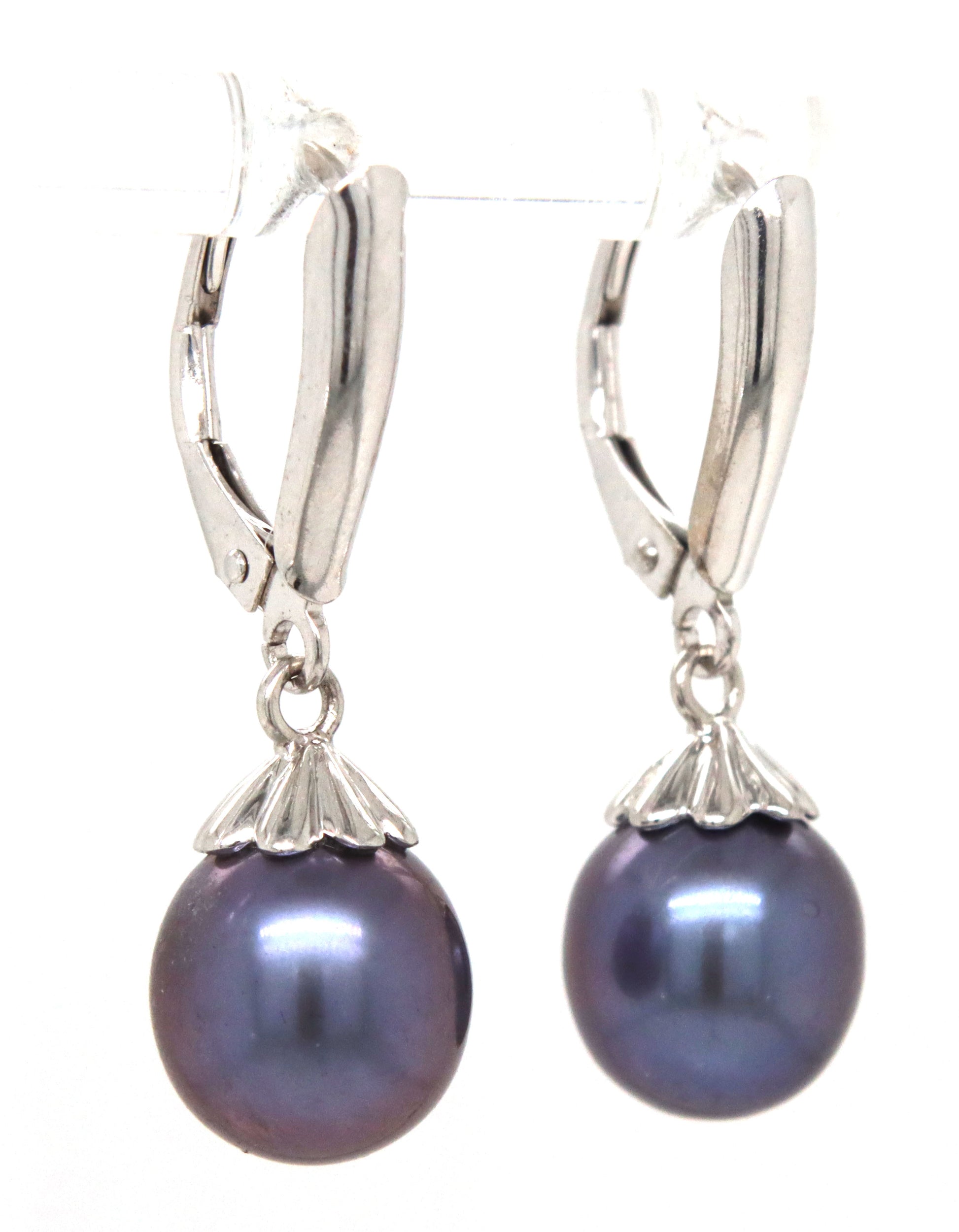 925 Sterling silver Pearl dangle earrings