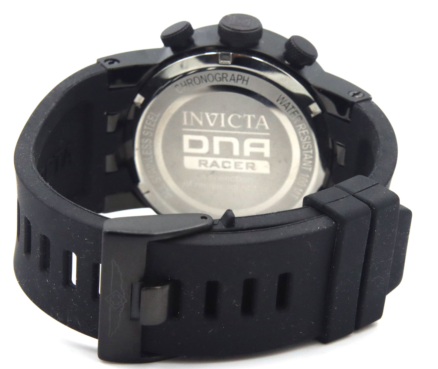 Invicta DNA racer black Carbon fiber dial Silicone strap chronograph watch