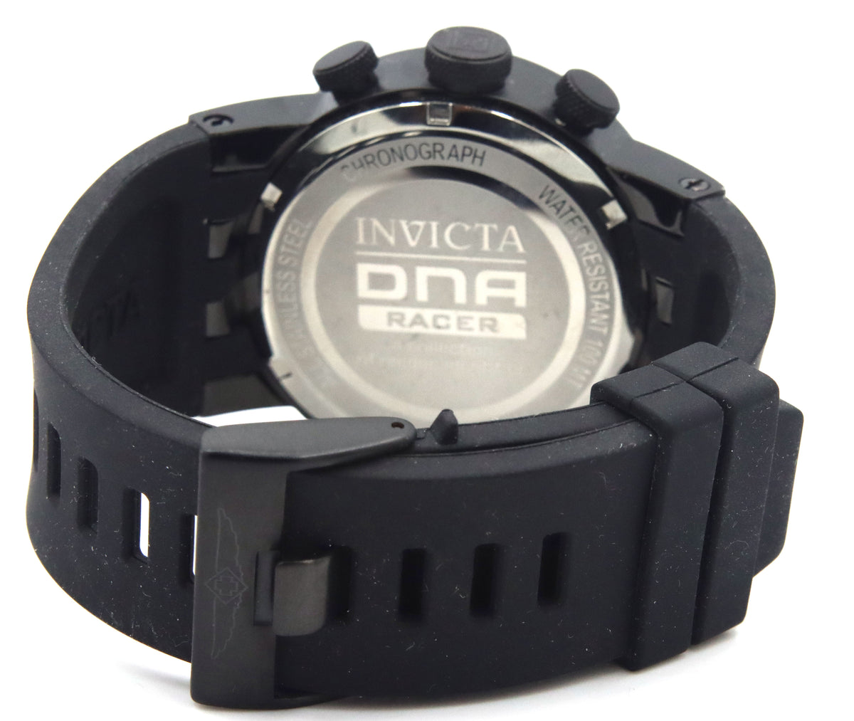 Invicta DNA racer black Carbon fiber dial Silicone strap chronograph watch