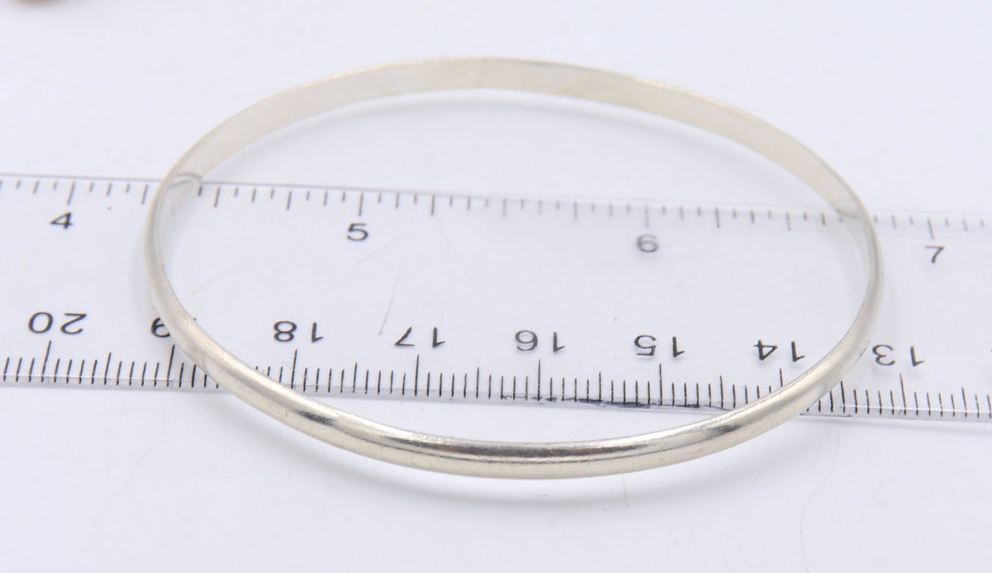 Group Lot of Vintage 925 Sterling Silver Bangles