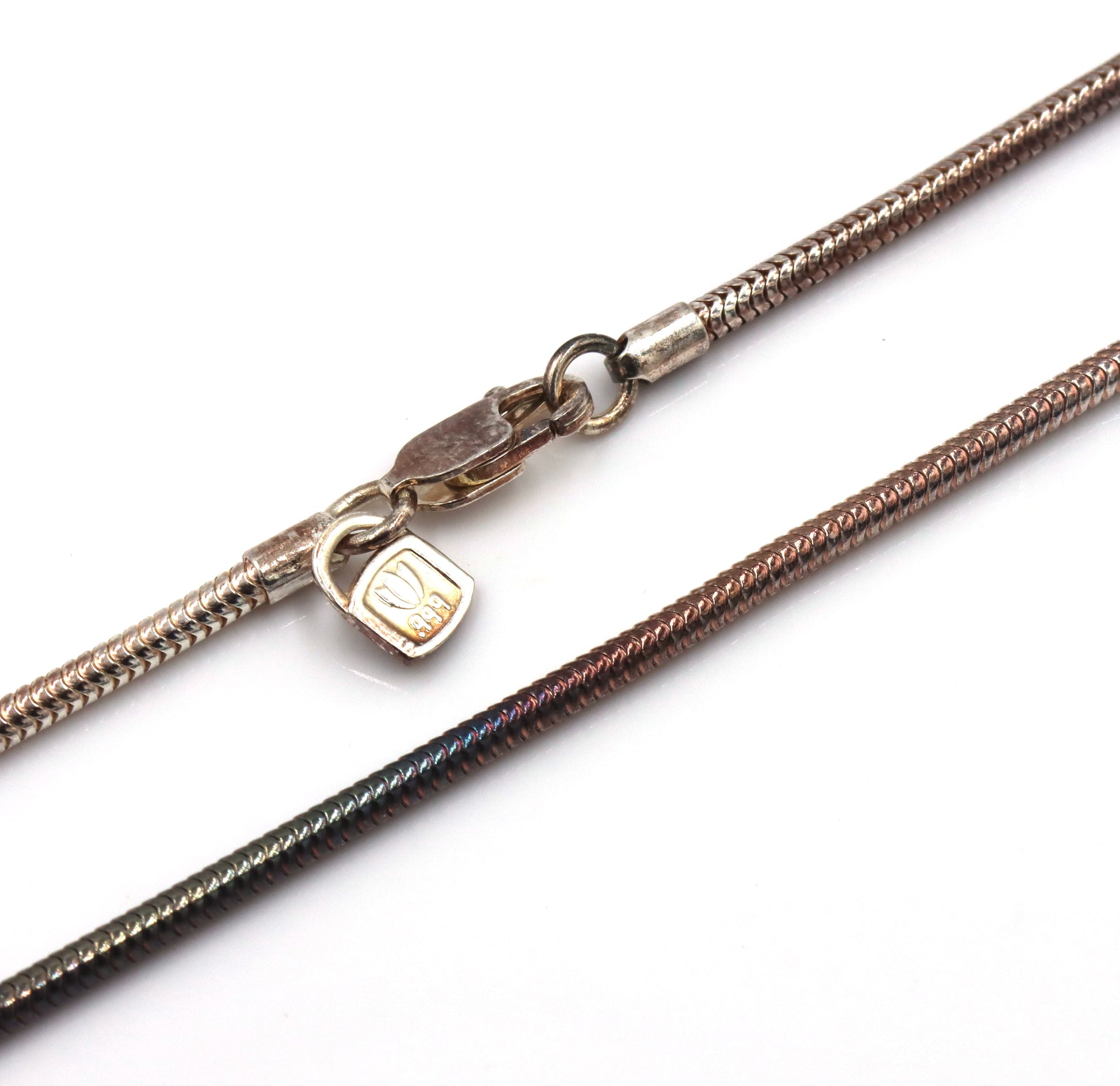 Group lot of 3 Italian vintage 925 sterling silver chains