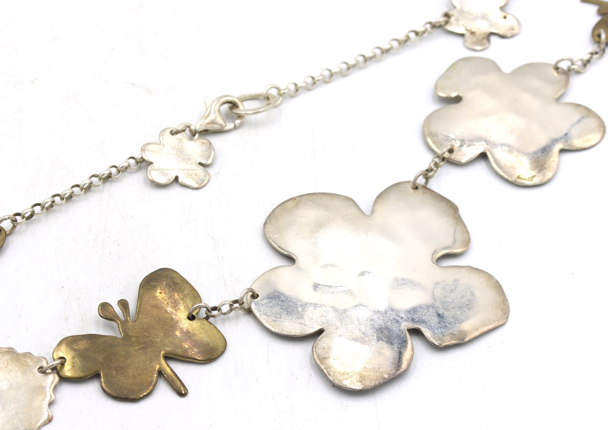 Set of Vintage 925 sterling silver necklace and dangle earrings