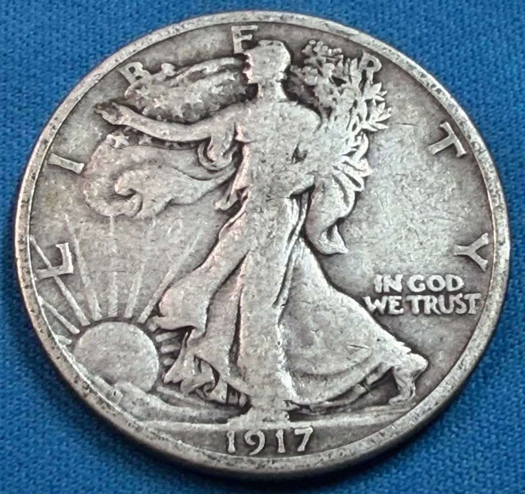 1917 Walking Liberty Silver Half Dollar 50¢, Philadelphia Mint