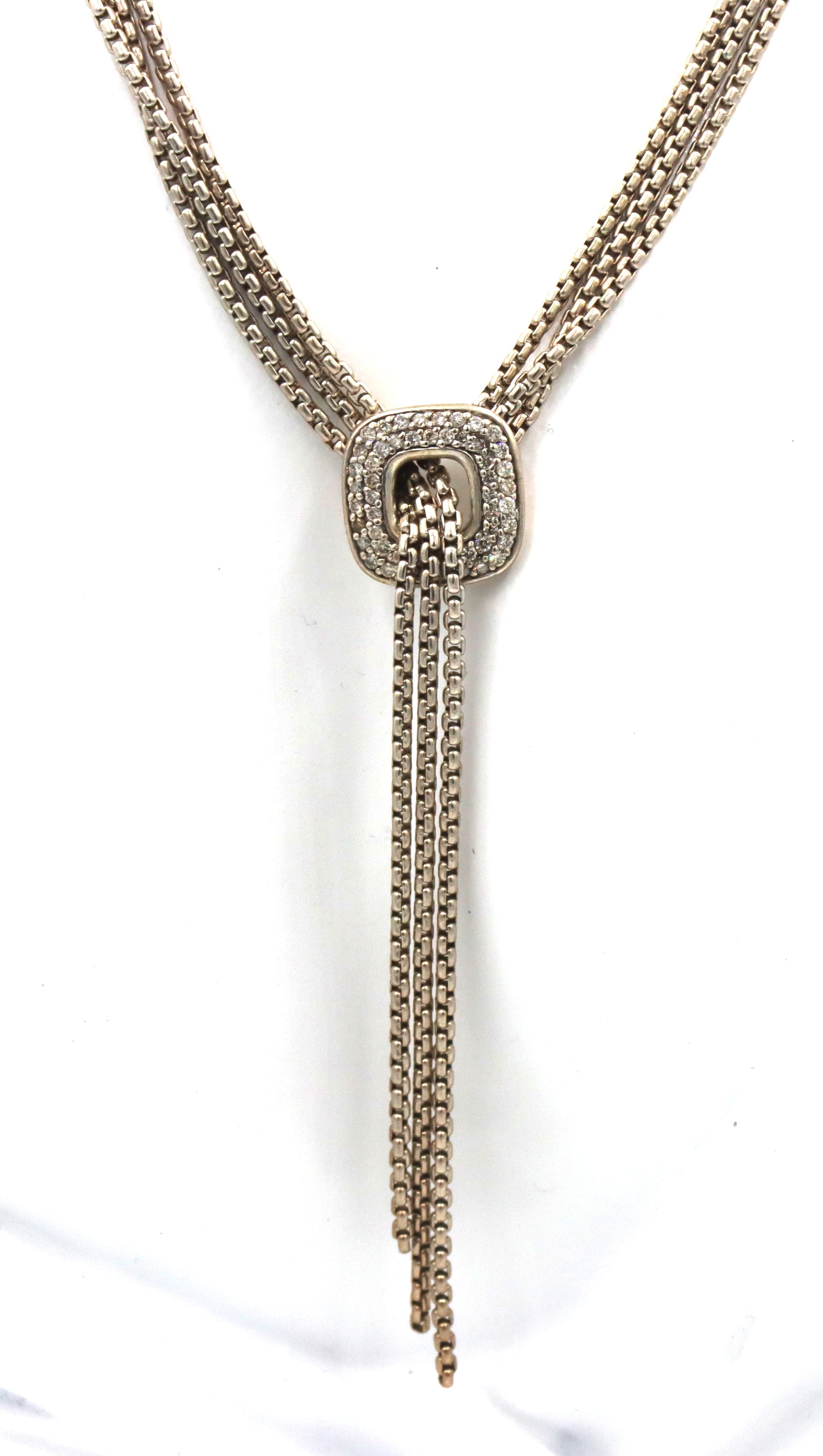 David Yurman waterfall lariat tassel with diamonds