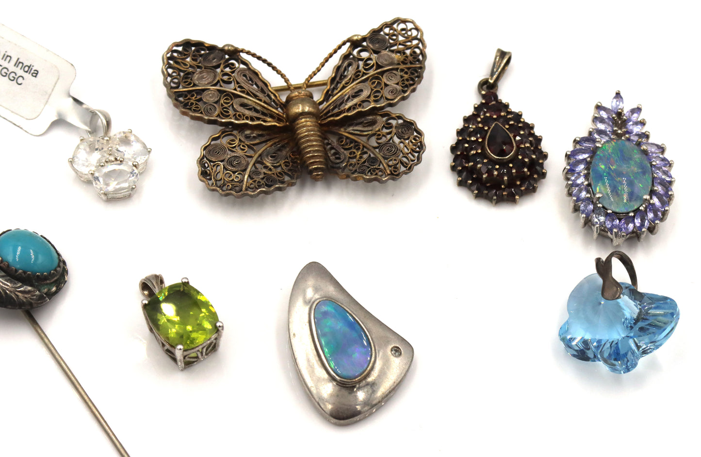 Group lot of vintage 925 sterling silver pendants
