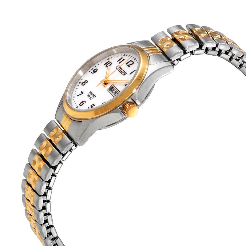 Citizen Quartz White Dial Two-Tone Expansion Ladies Watch