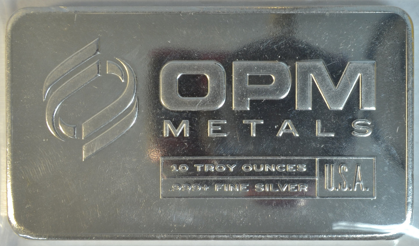 OPM Metals 10 oz .999 Fine Silver Bar – Sealed in Plastic