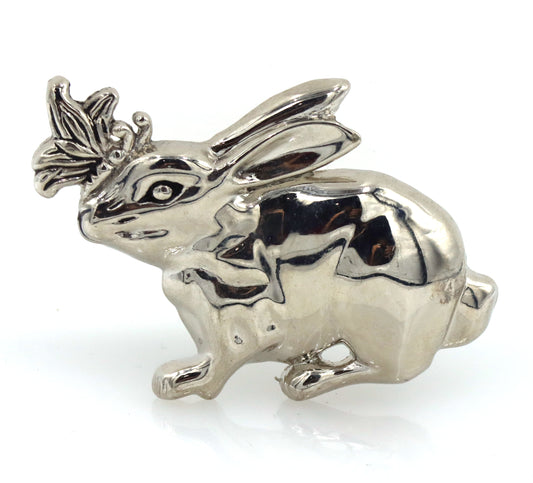 Vintage 925 sterling silver signed Rabbit clip