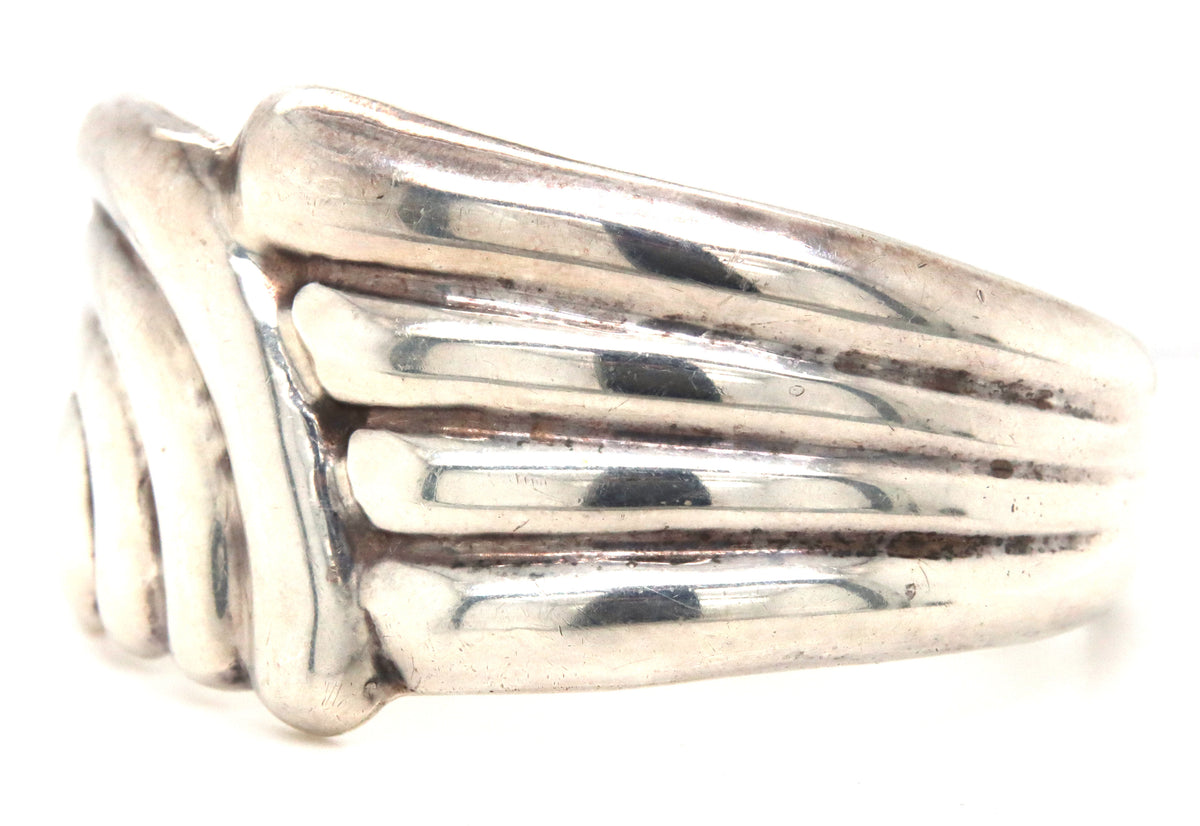 Vintage 925 sterling silver Mexico signed cuff bangle