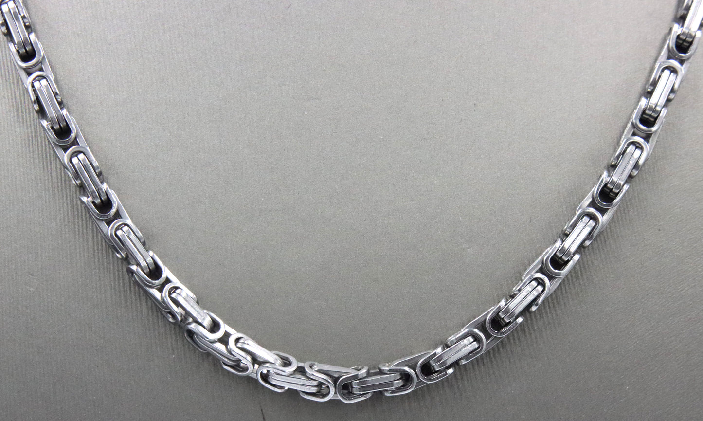 Stainless steel Byzantine chain necklace
