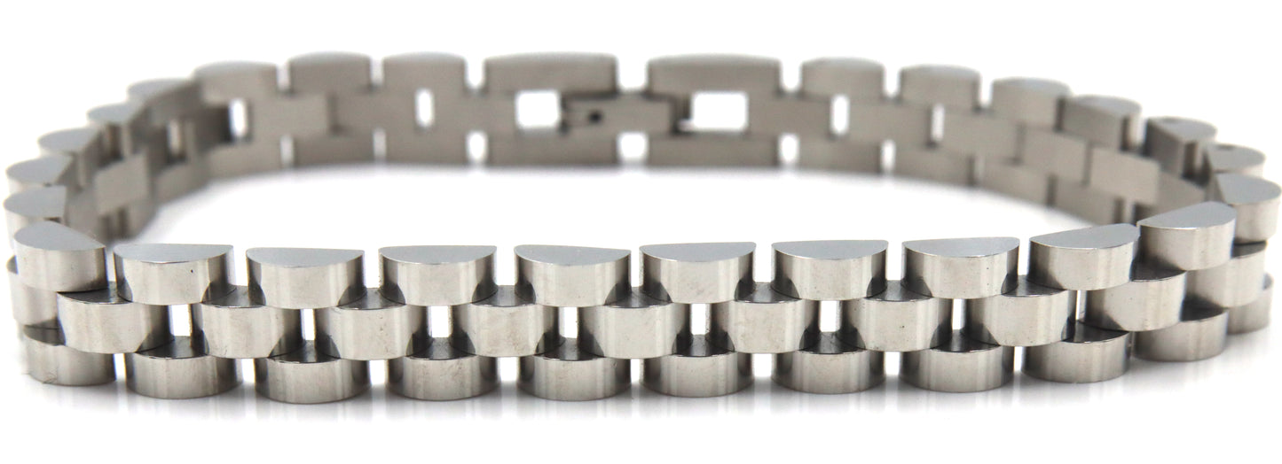 Stainless steel watch link bracelet