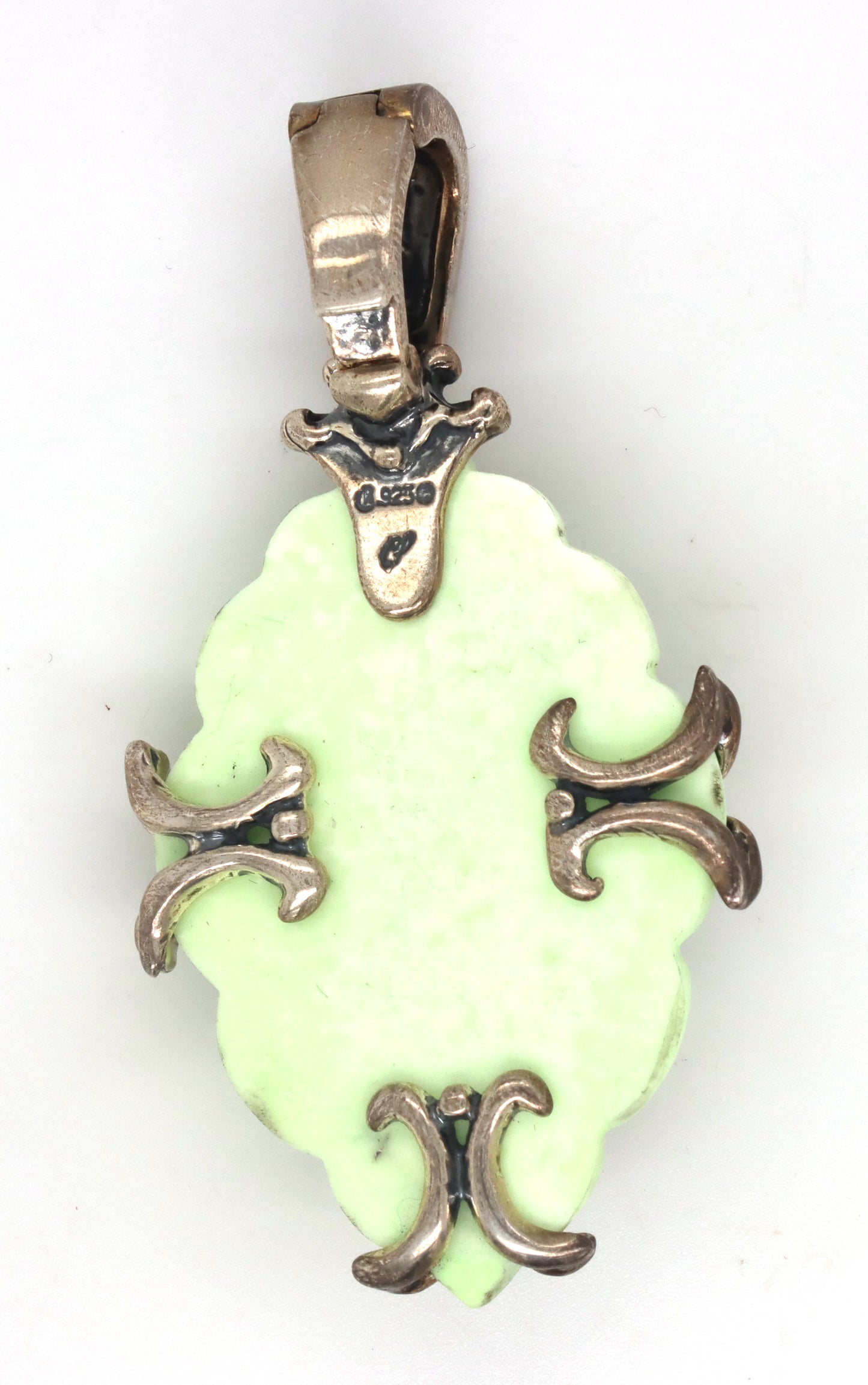 Carolyn Pollack signed 925 sterling silver agate pendant