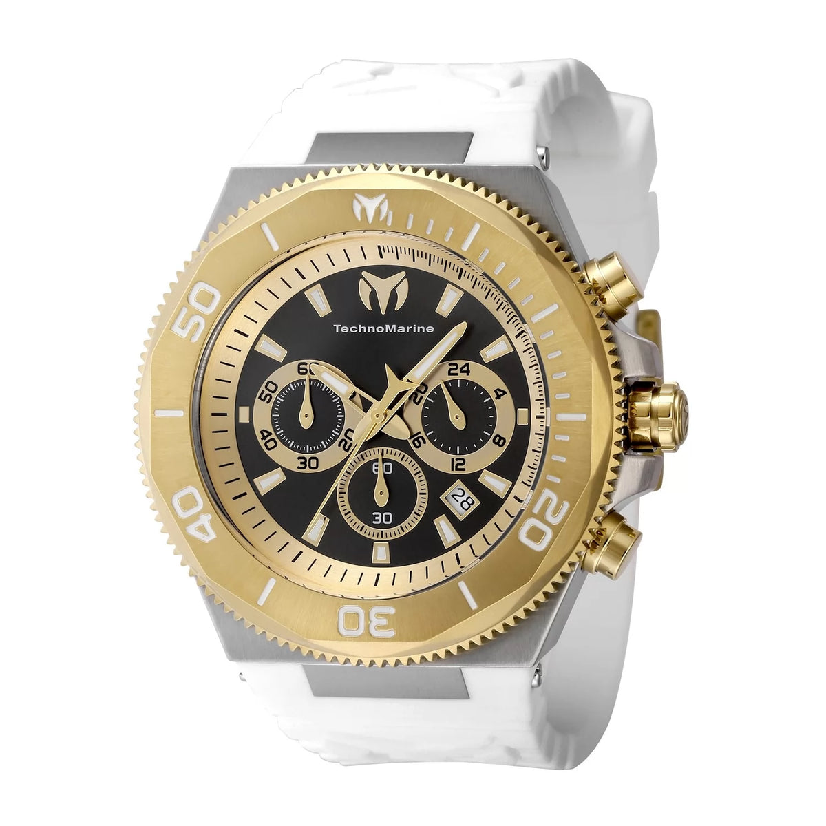 Technomarine Men's Manta Quartz Chronograph Gold, Black Dial Watch