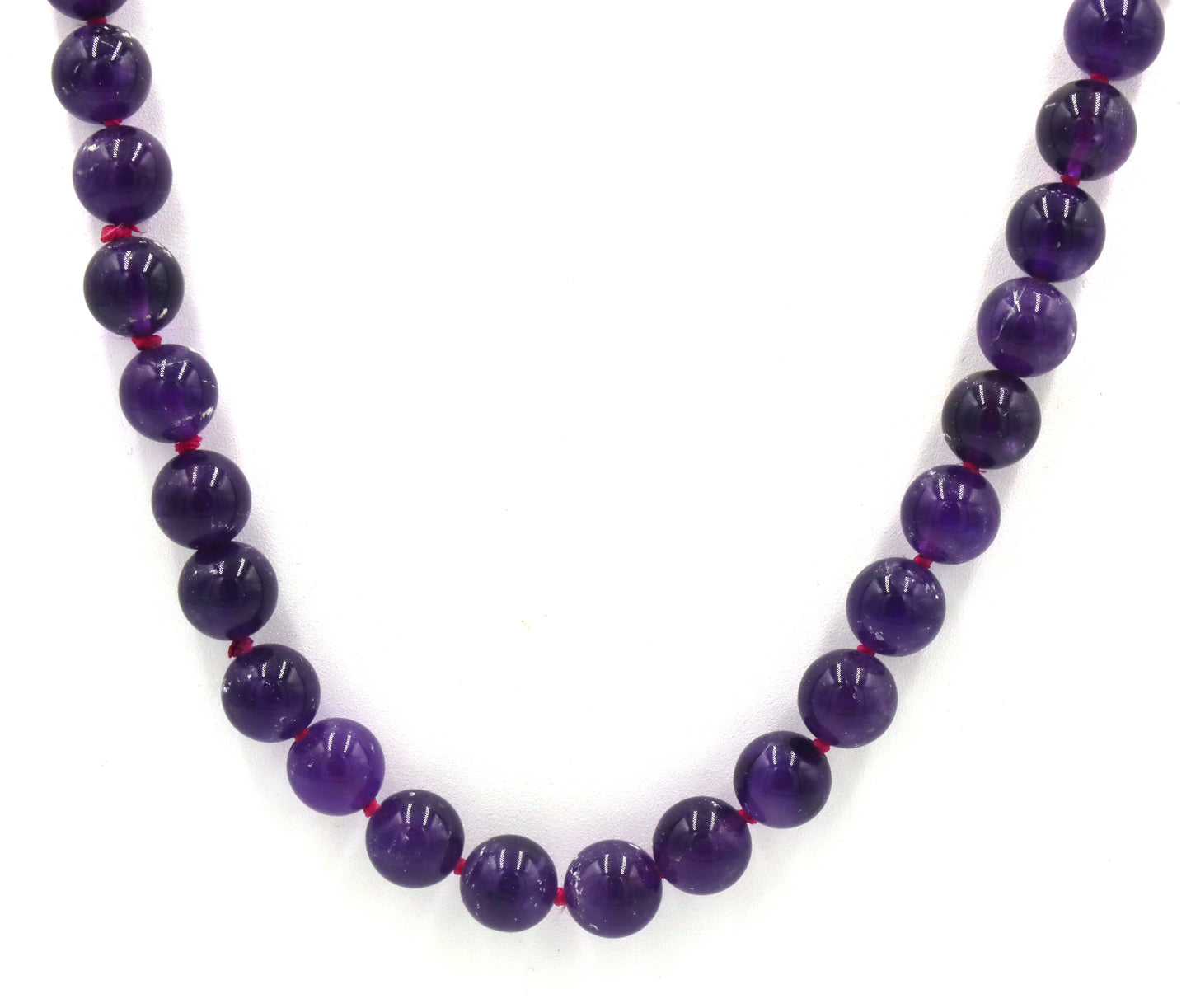 Amethyst beaded necklace