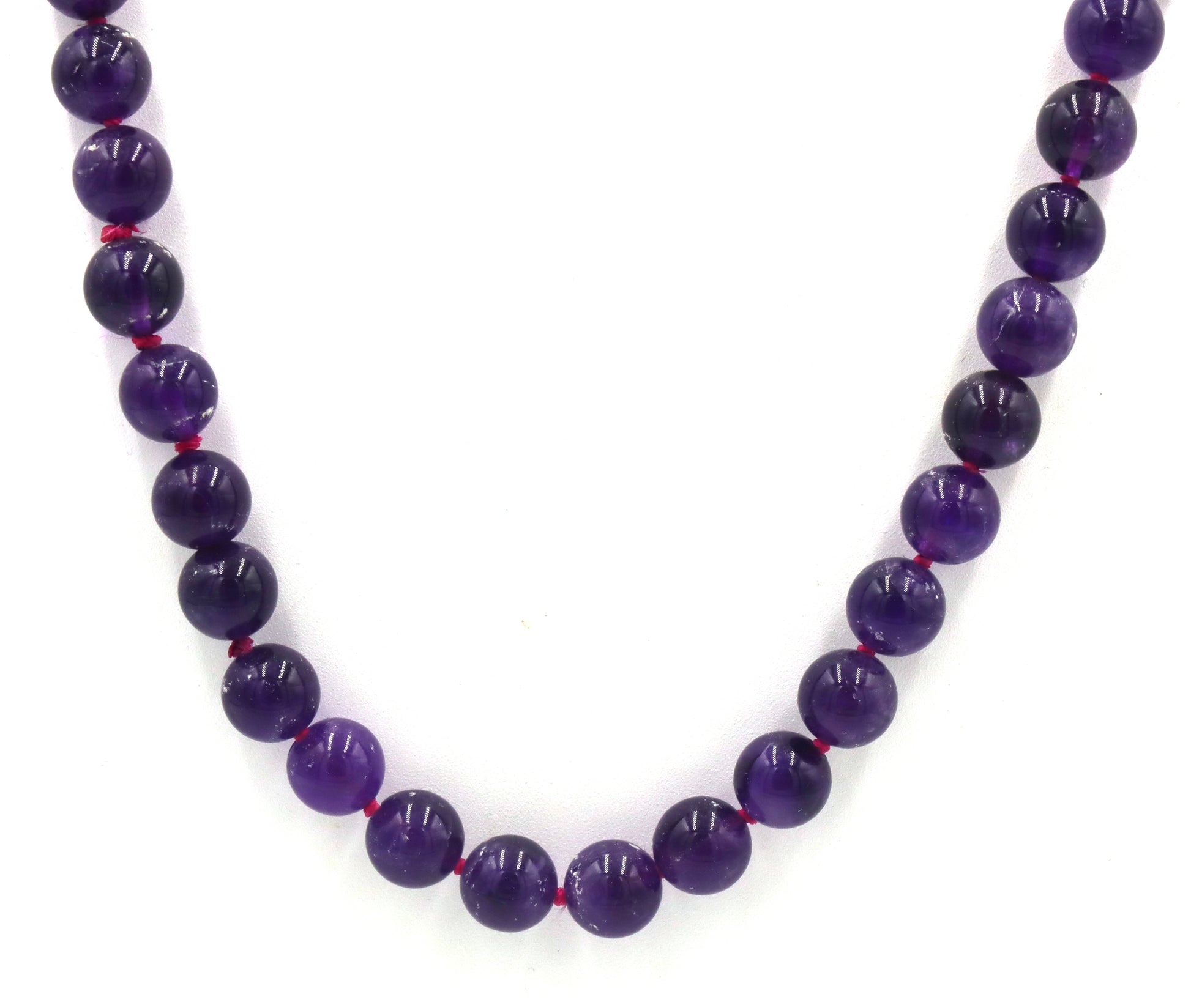 Amethyst beaded necklace