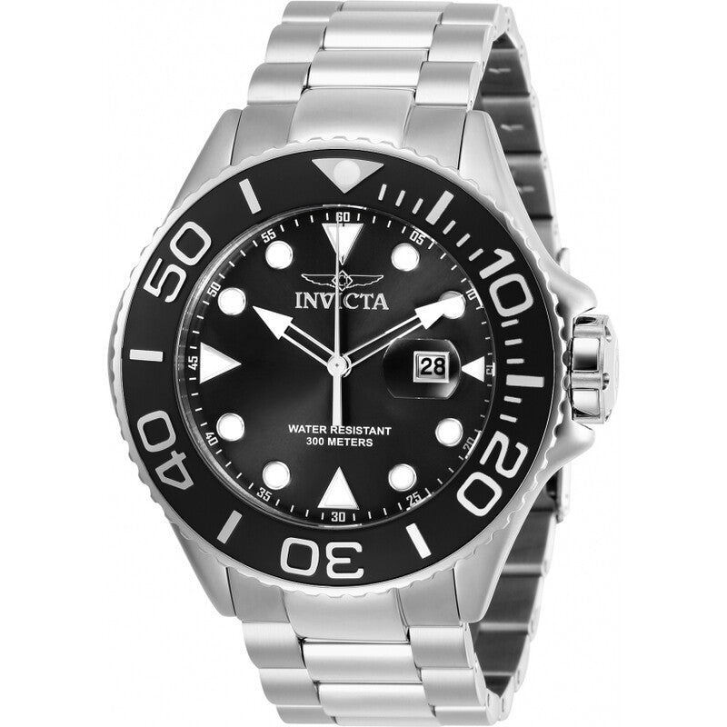 Invicta Pro Diver Black Dial Stainless Steel Men's Dive Watch