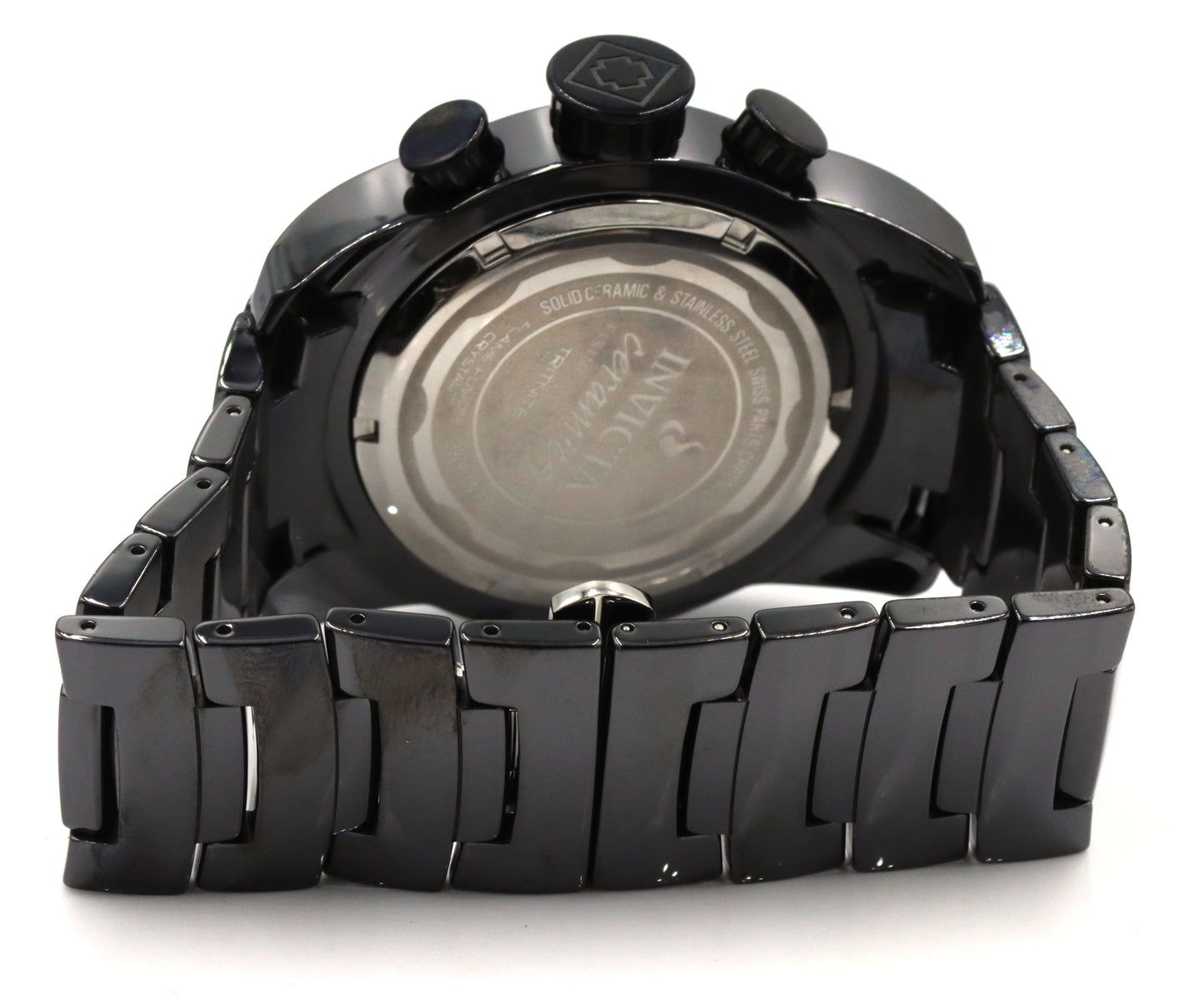 Men's Invicta chronograph yellow dial watch