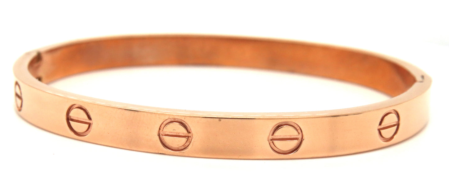 Gold plated love bangle bracelet