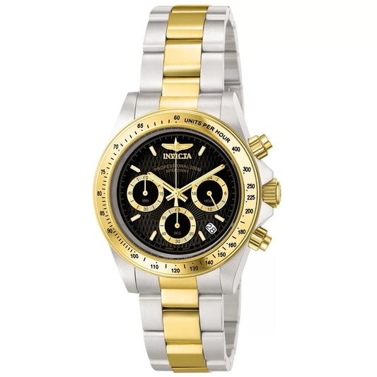 Invicta Men's Speedway Quartz 3 Hand Black Dial Watch