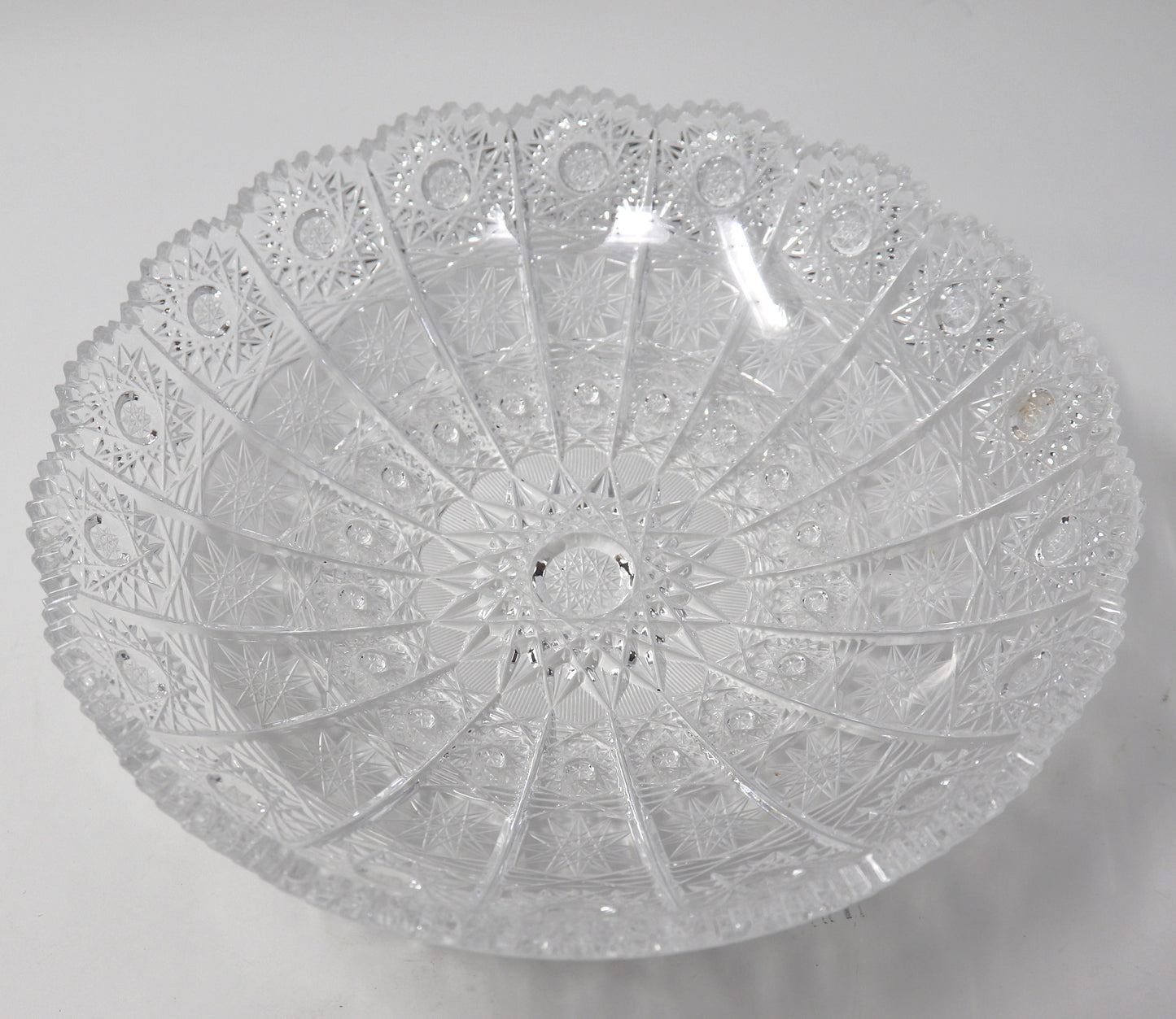 Hand Cut Round Crystal Candy Dish