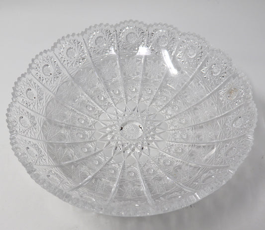 Hand Cut Round Crystal Candy Dish