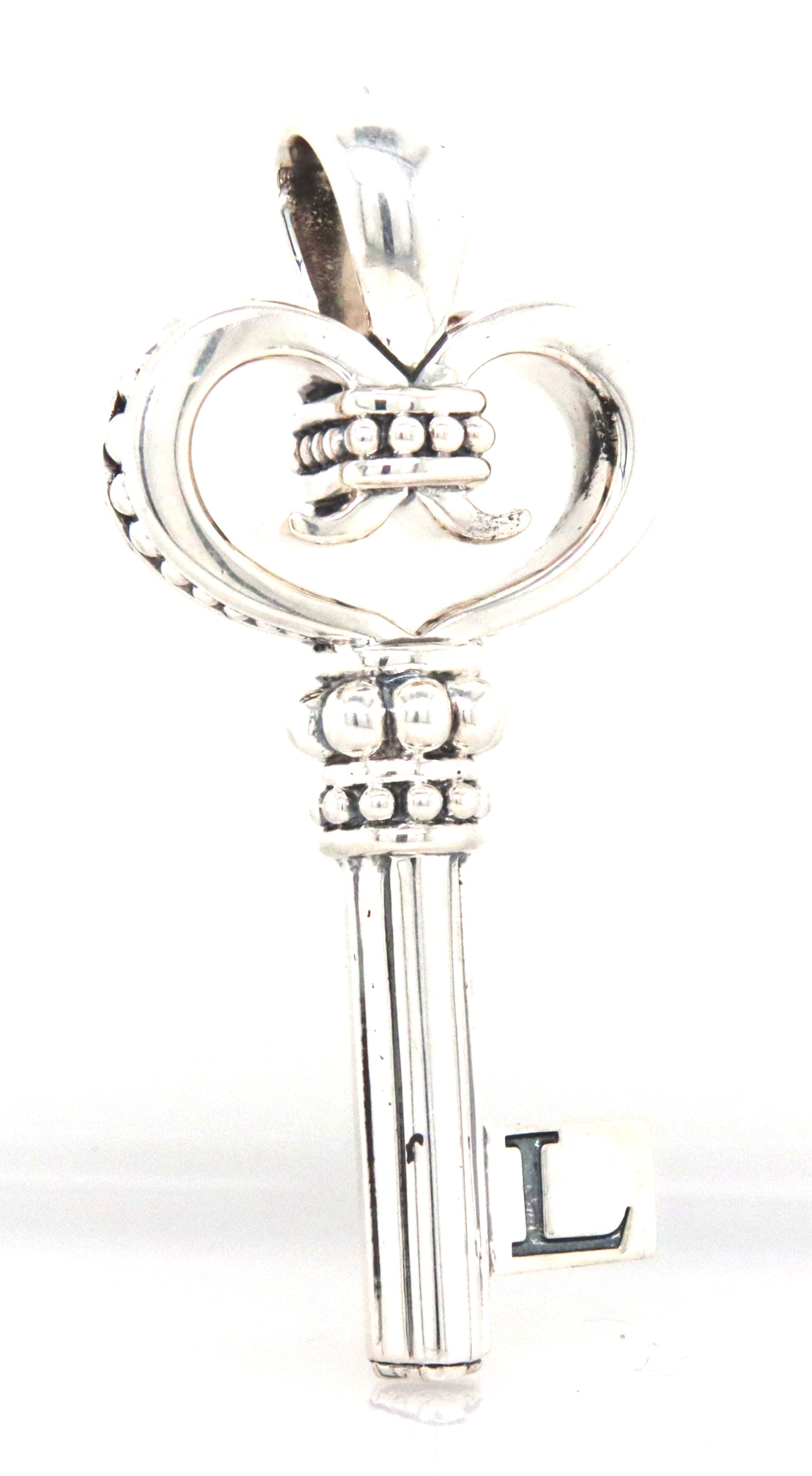 Lagos Caviar key pendant in 925 sterling silver