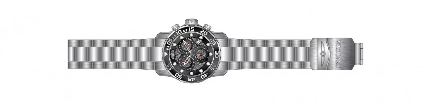 Invicta Men's Pro Diver Quartz 3 Hand Black, Silver Dial Watch