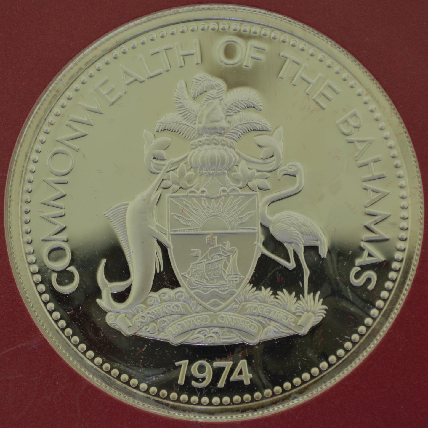 1974 Bahamas Ten Dollar Independence Day Sterling Silver Coin