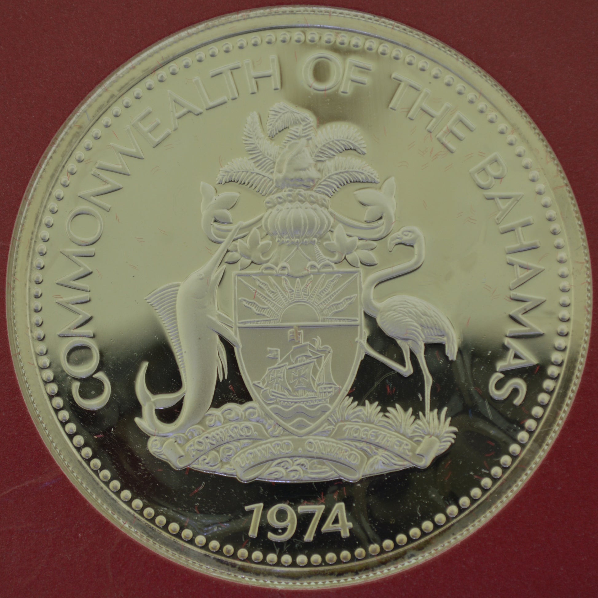 1974 Bahamas Ten Dollar Independence Day Sterling Silver Coin