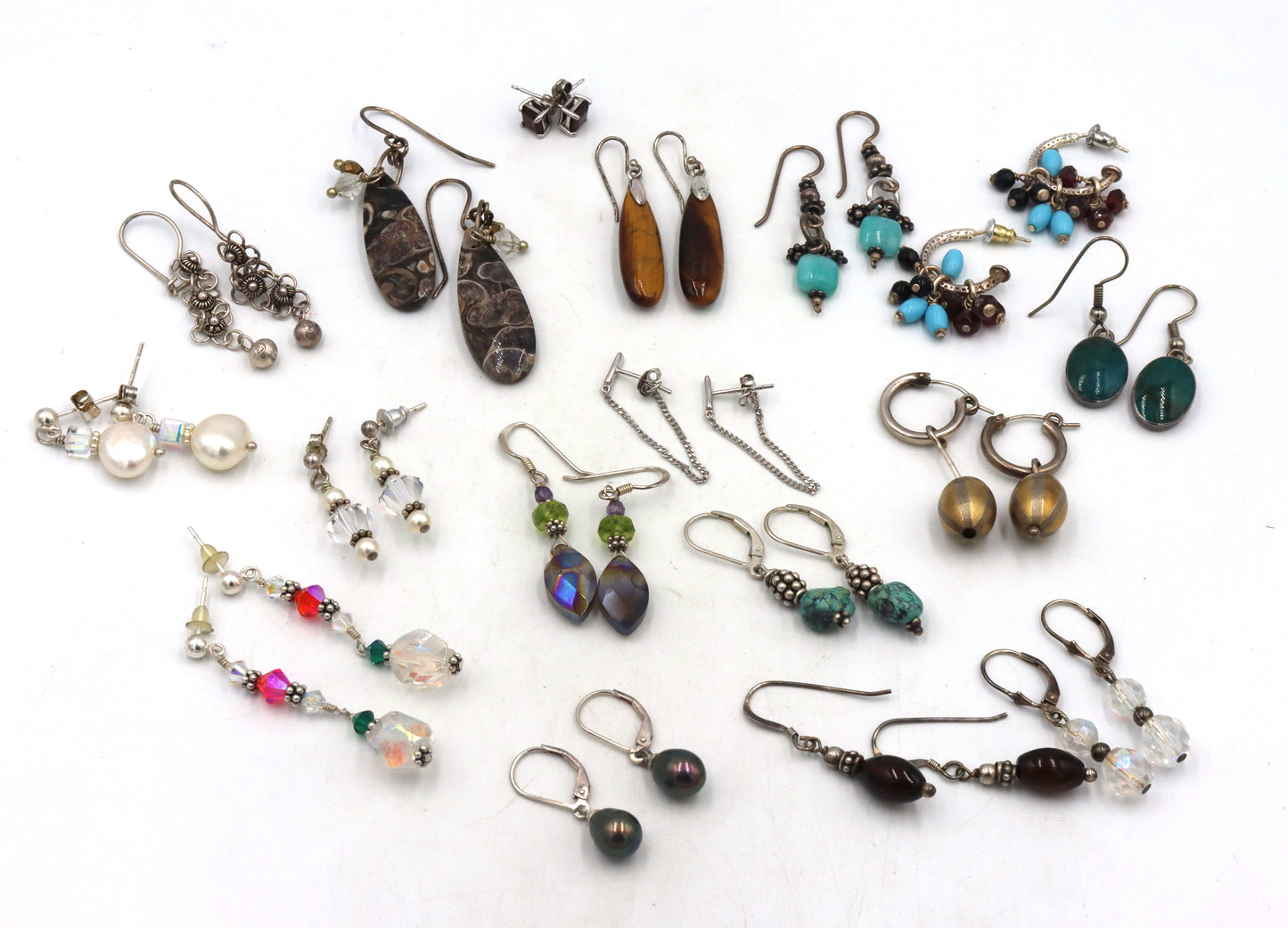 Group lot of 925 sterling silver earrings