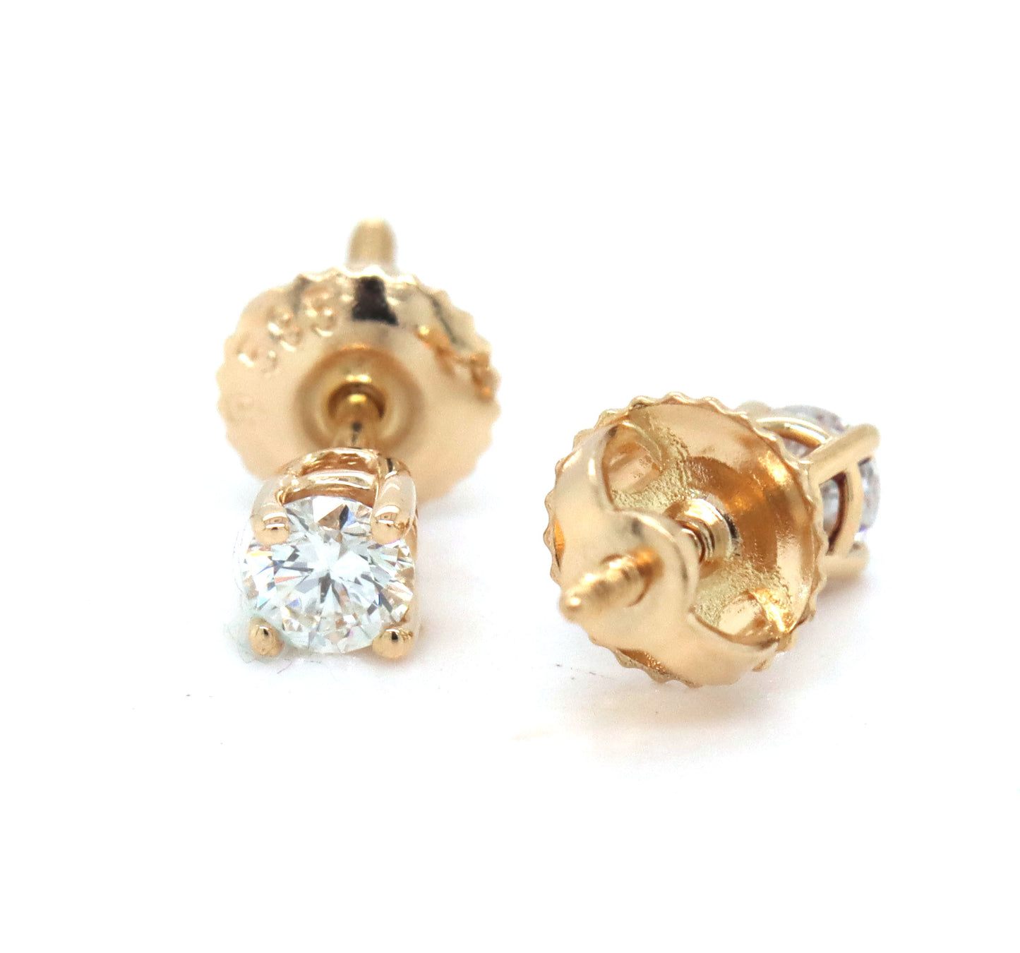 14kt Yellow gold 0.25 diamond stud earrings