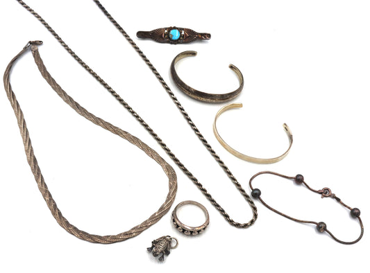 Group lot of Vintage 925 sterling silver miscellaneous jewelry