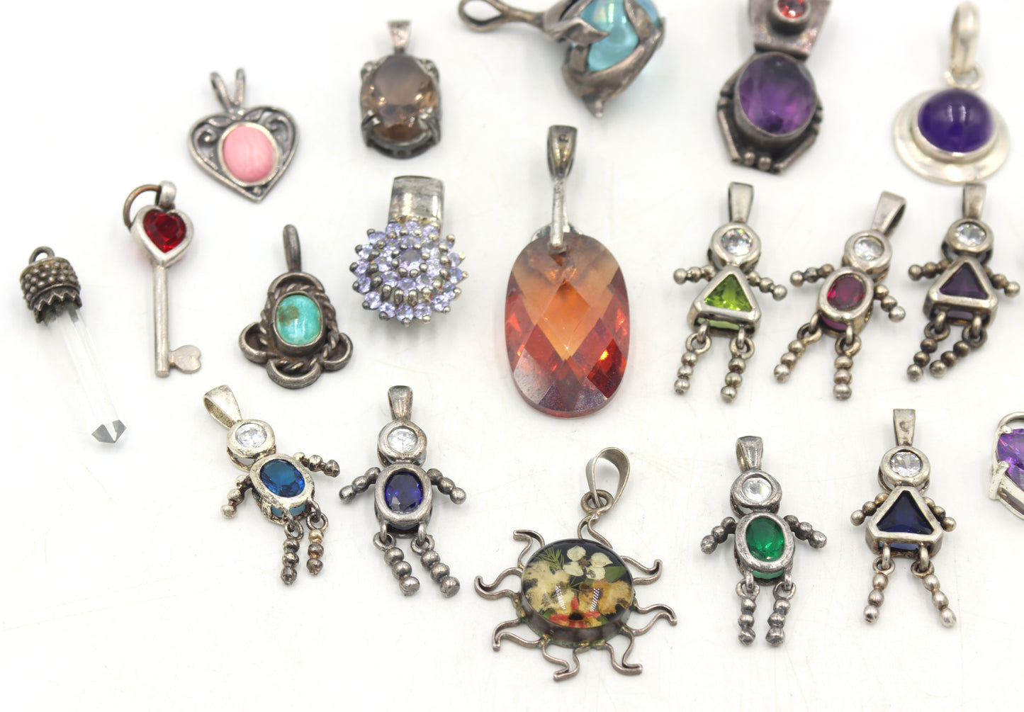 Group lot of Vintage 925 sterling silver pendants