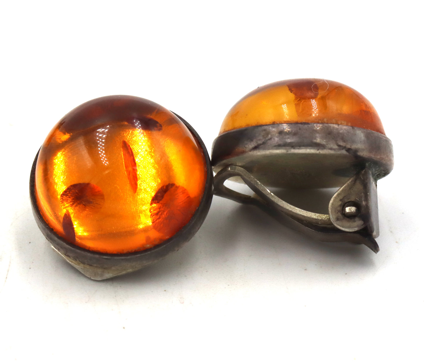 Group lot of Vintage 925 sterling silver amber mixed jewelry