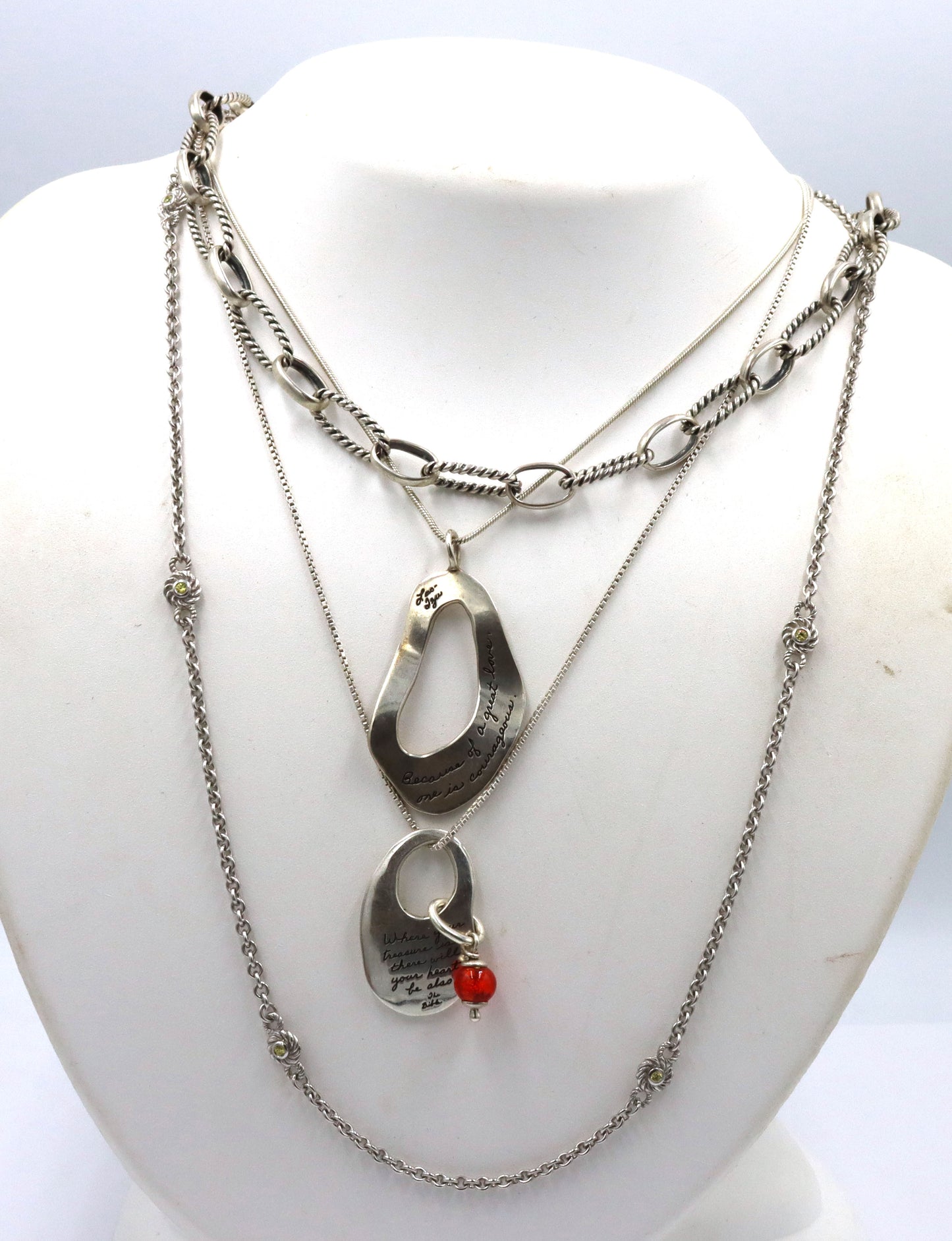 925 Sterling Silver Necklace Lot