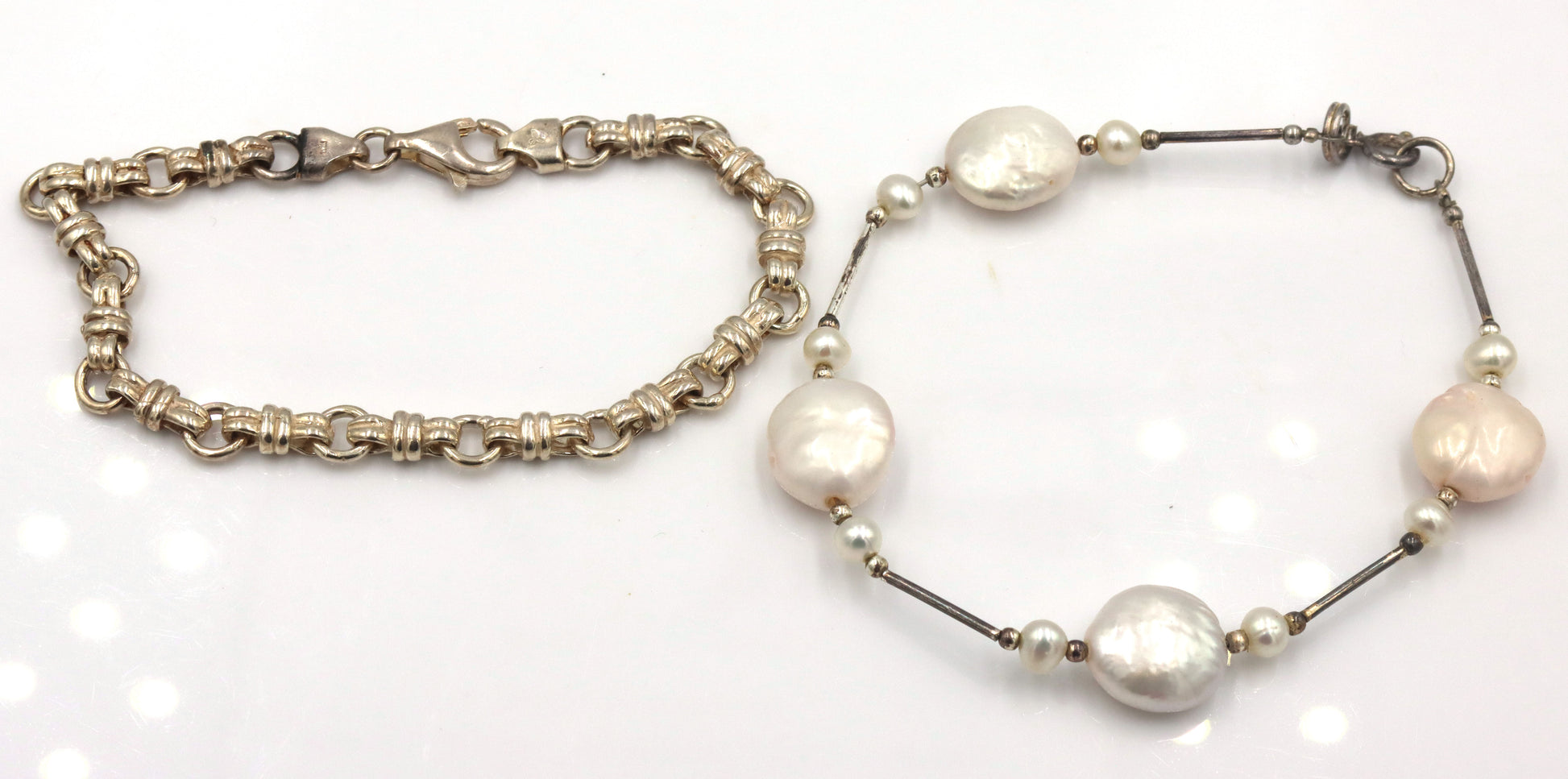 Group lot of 10 vintage 925 sterling silver bracelets