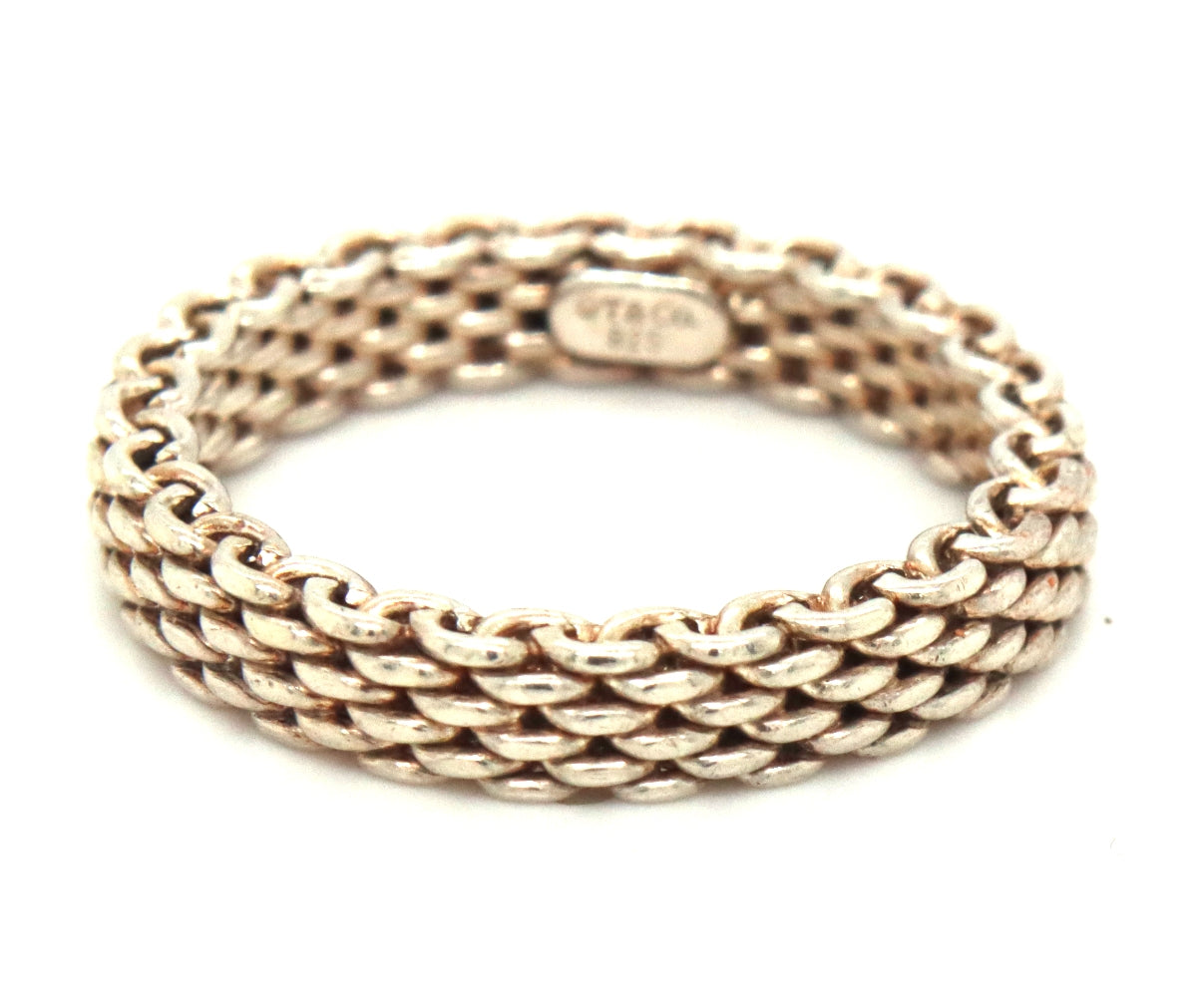 925 Sterling silver Tiffany & Co Somerset Narrow mesh band