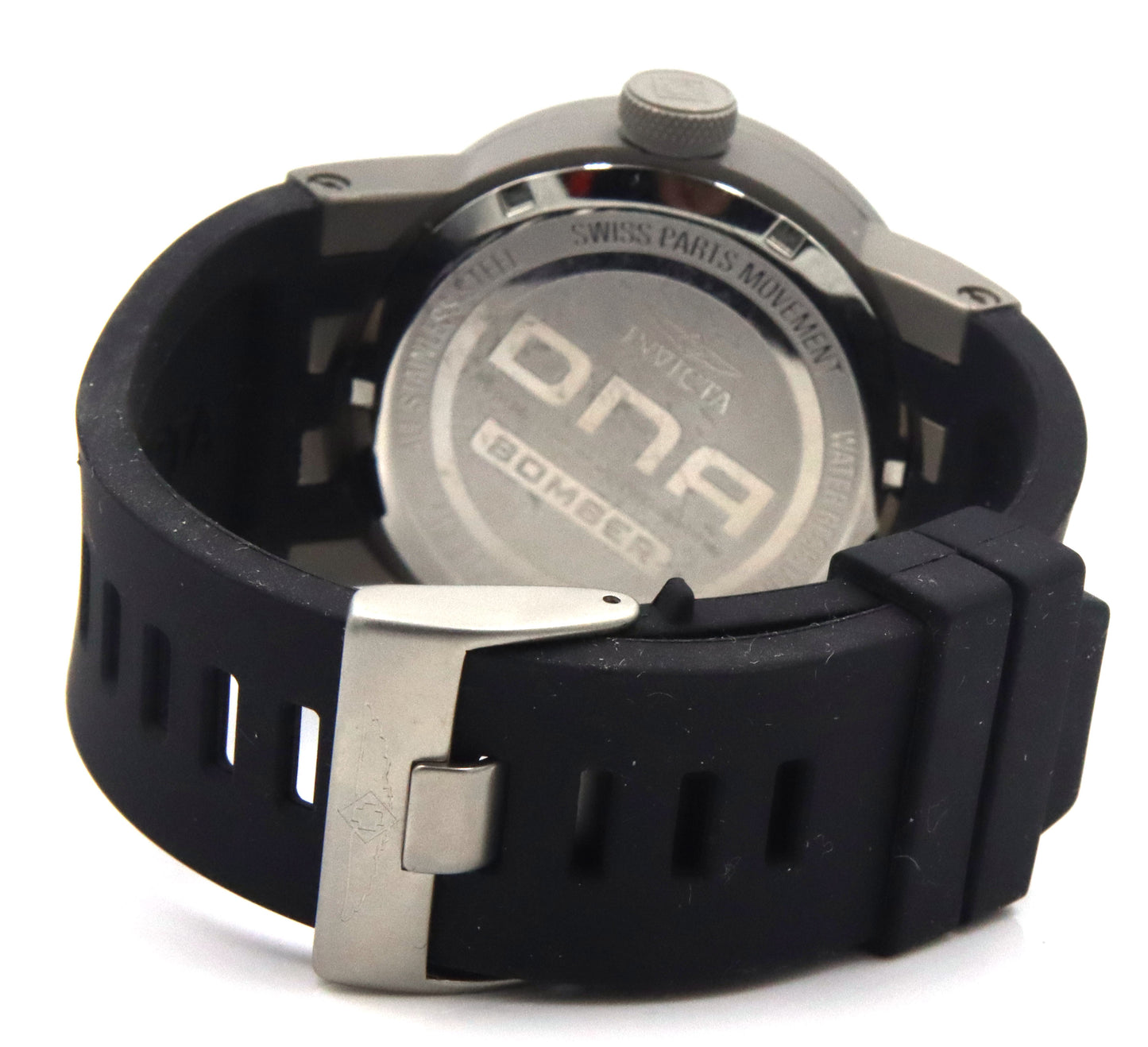 Invicta DNA Bomber silver tone dial watch