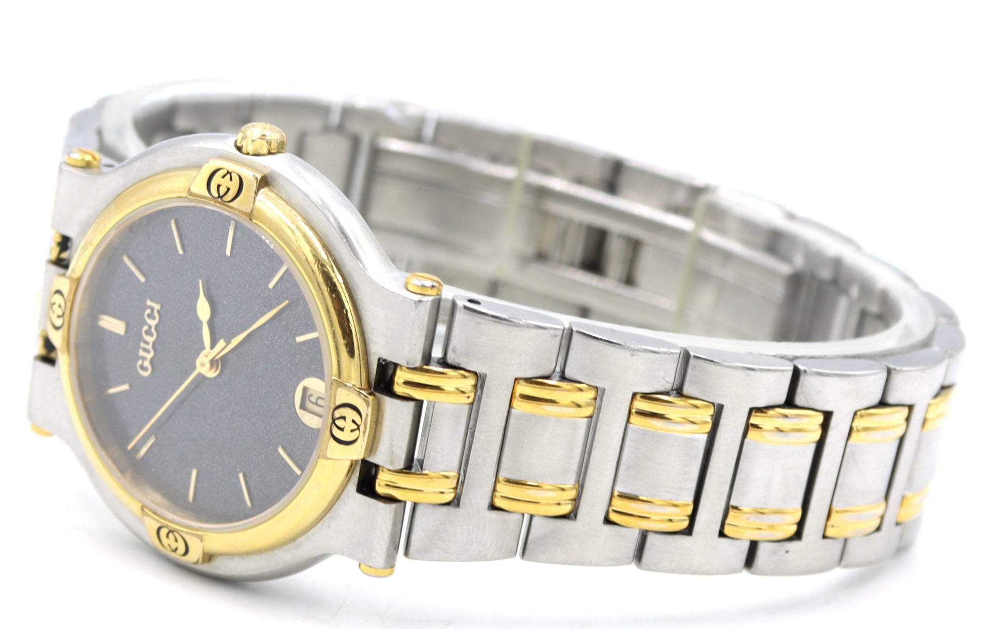 Gucci 9000M 2 tone quartz watch
