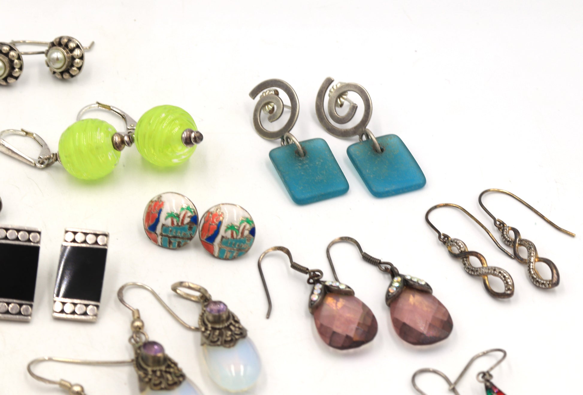 Group lot of Vintage 925 sterling silver earrings