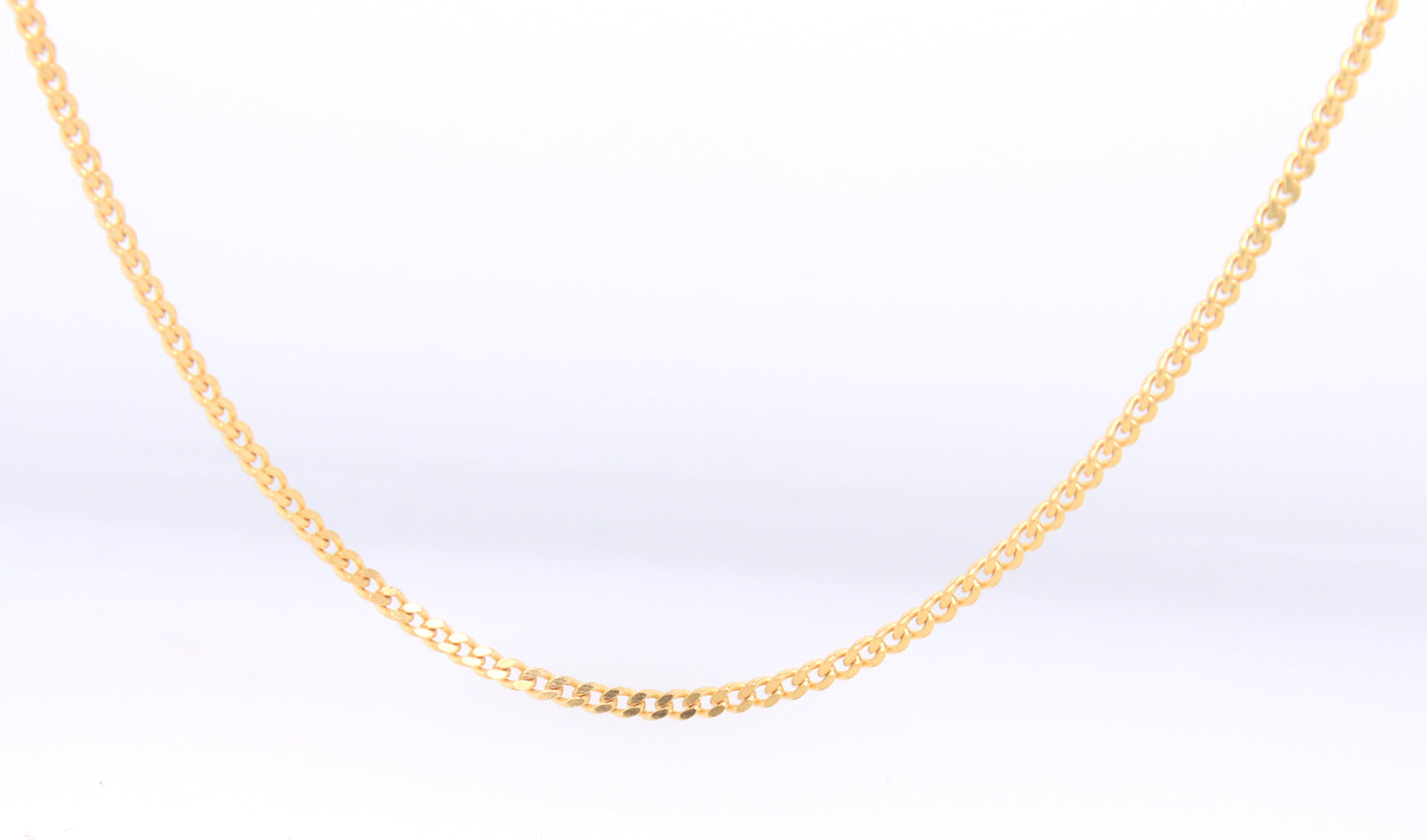 14kt Yellow gold Curb link chain necklace
