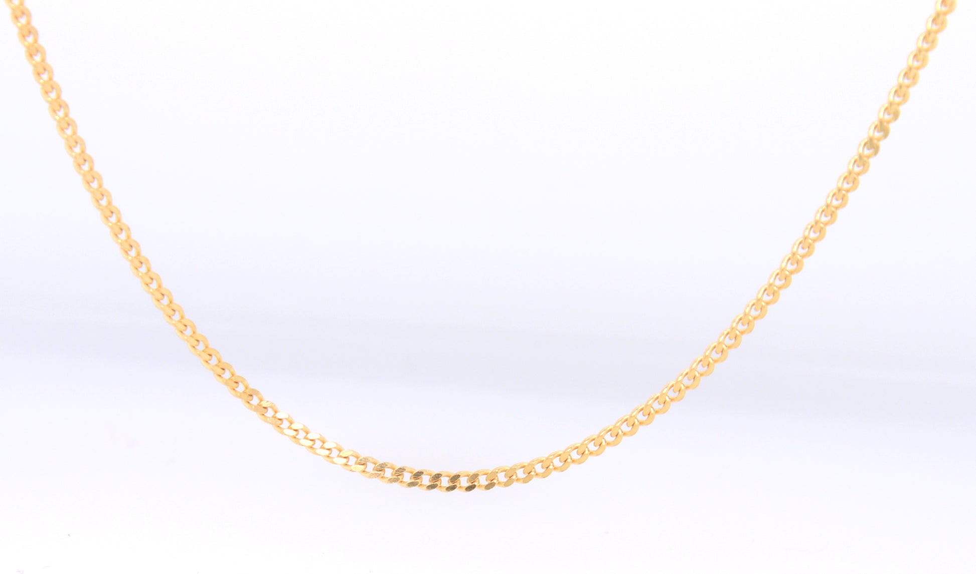 14kt Yellow gold Curb link chain necklace