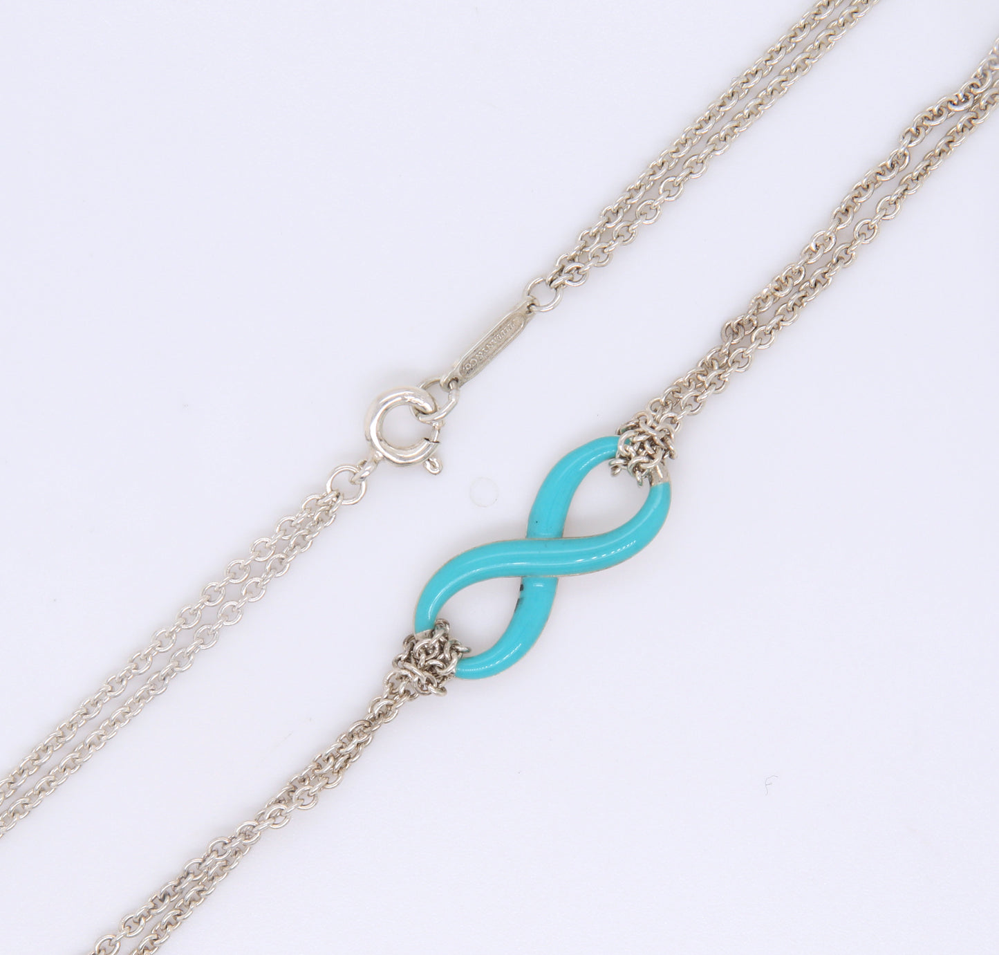 Tiffany & Co Infinity Blue Enamel Necklace