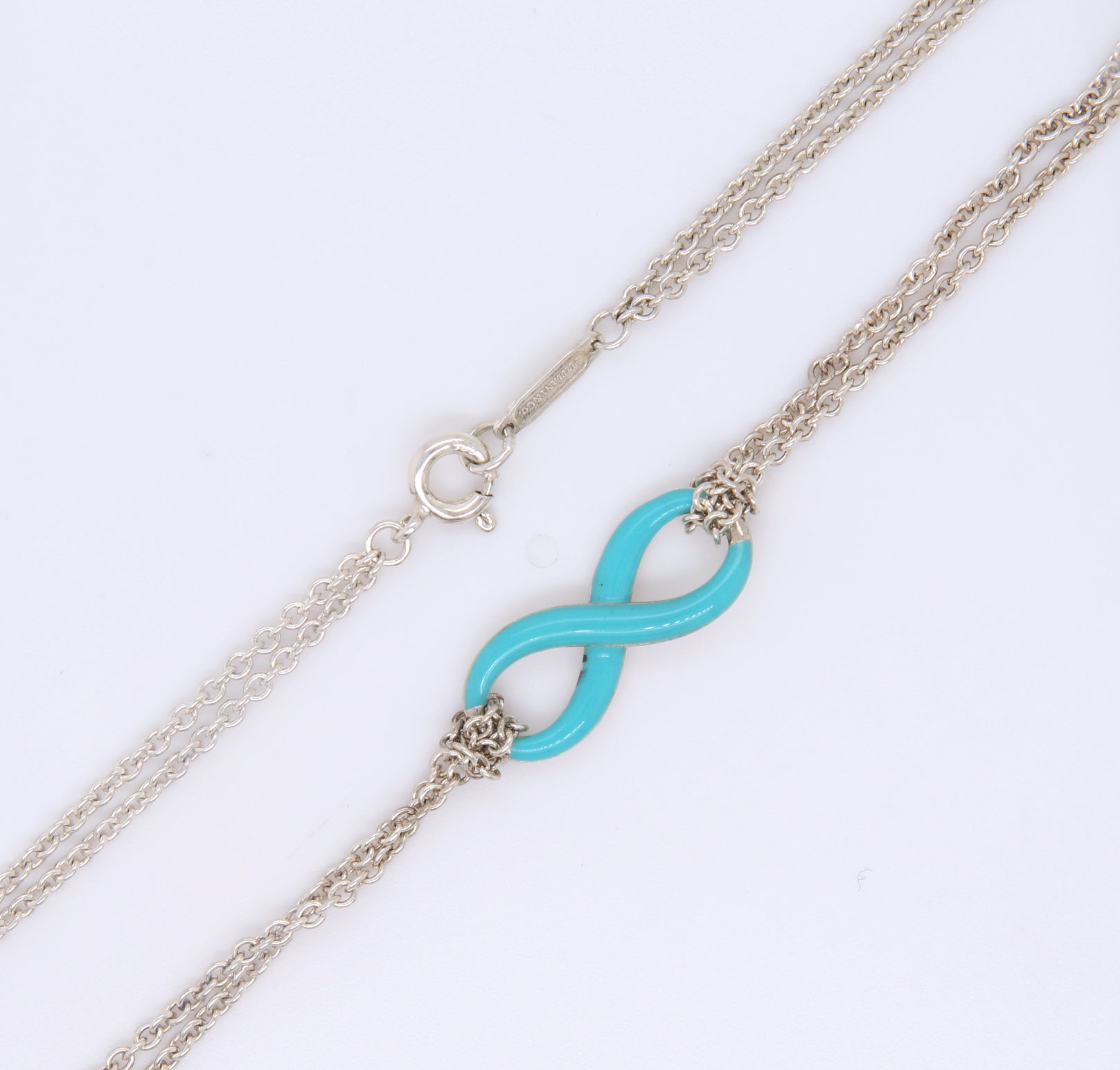Tiffany & Co Infinity Blue Enamel Necklace