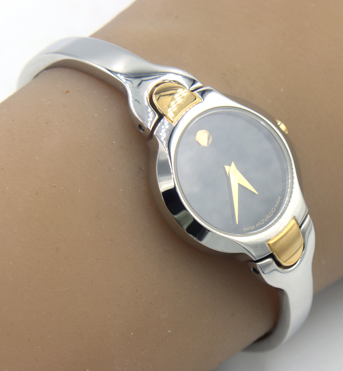 Movado Kara two tone  quartz bangle watch