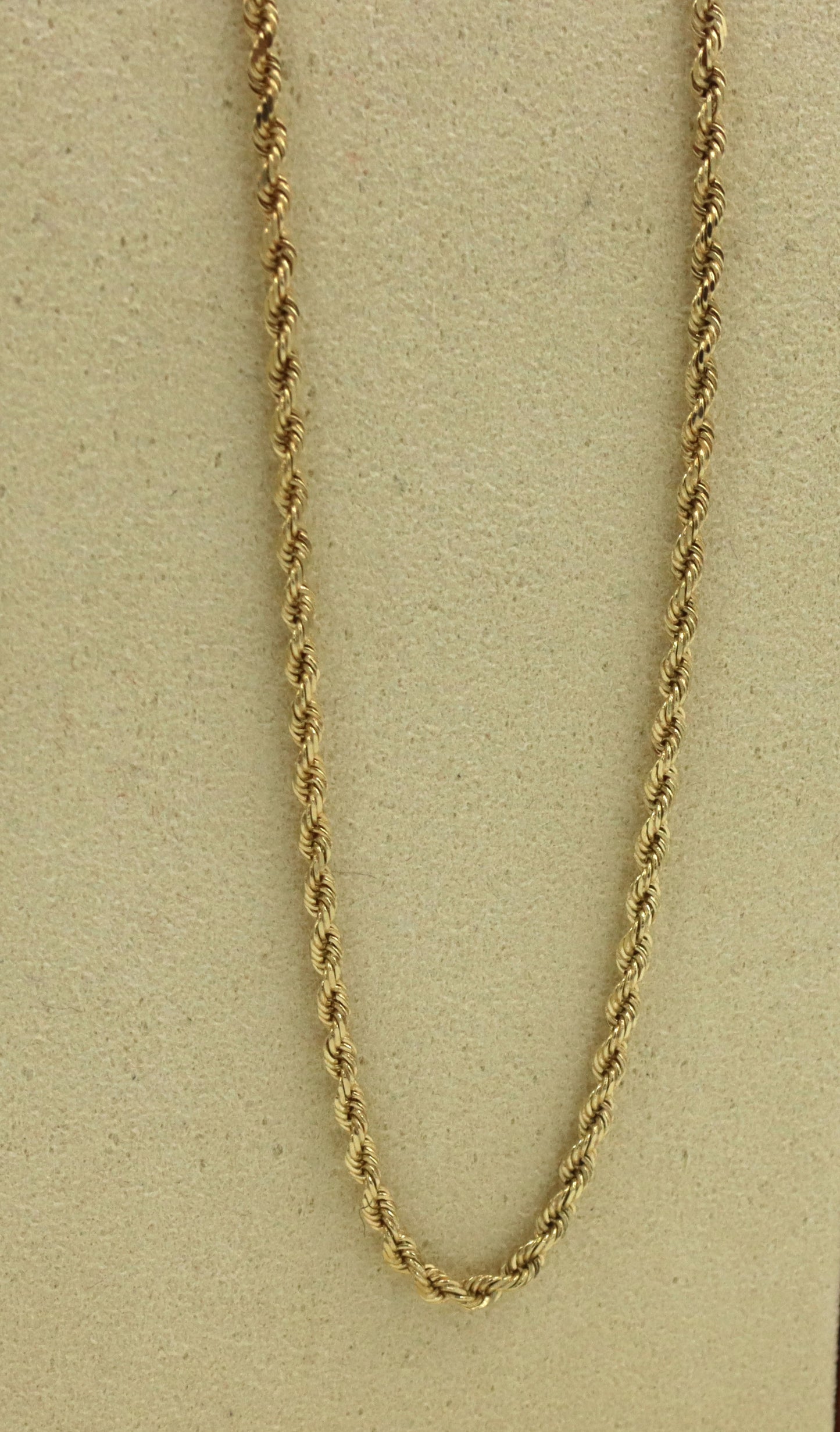 14kt Yellow gold rope chain necklace