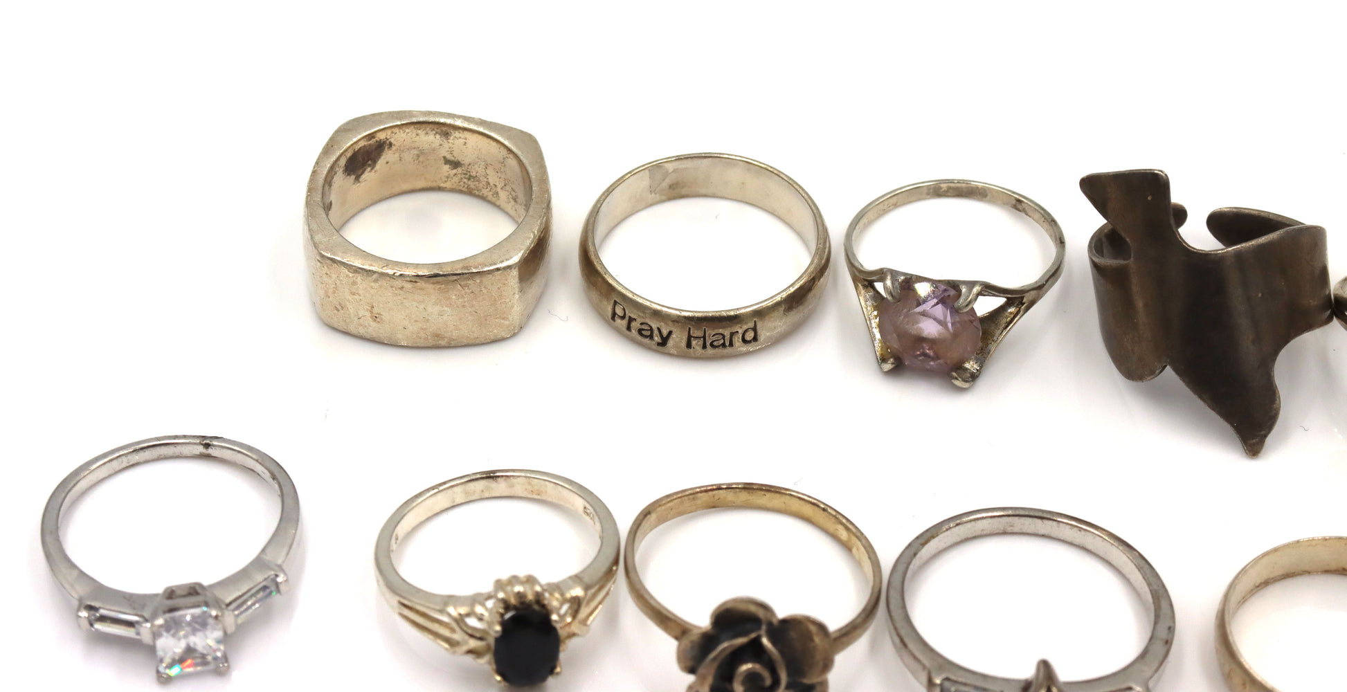 Group lot of Vintage 925 sterling silver rings