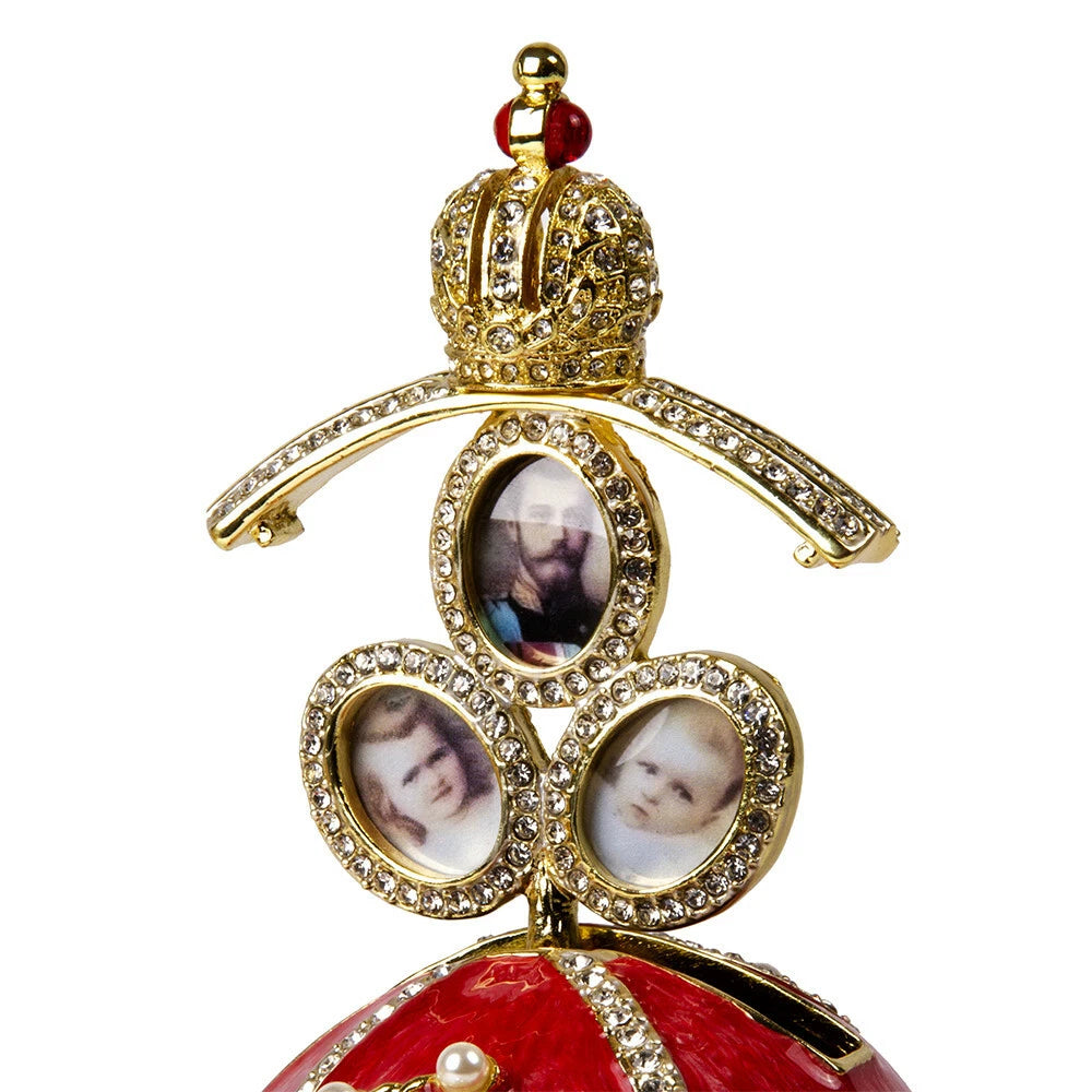 Red Lily of the Valley Fabergé Egg Replica – Perfect Easter or Collectible Gift