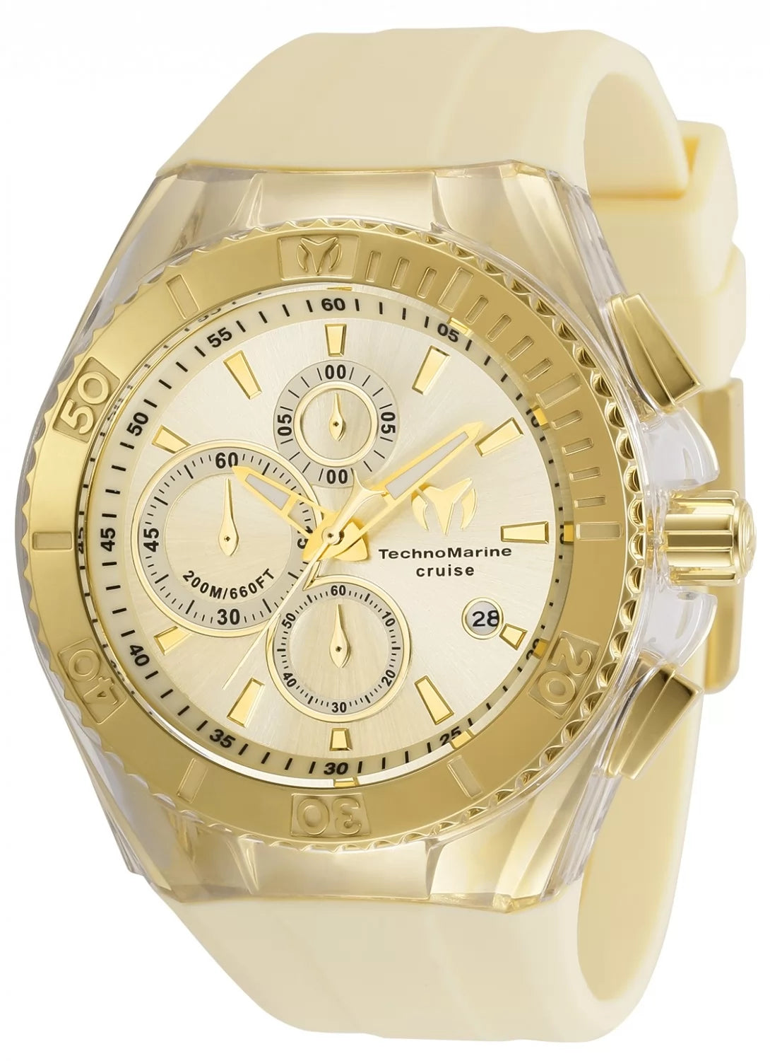 Technomarine Men's Cruise Quartz 3 Hand Gold Dial Watch
