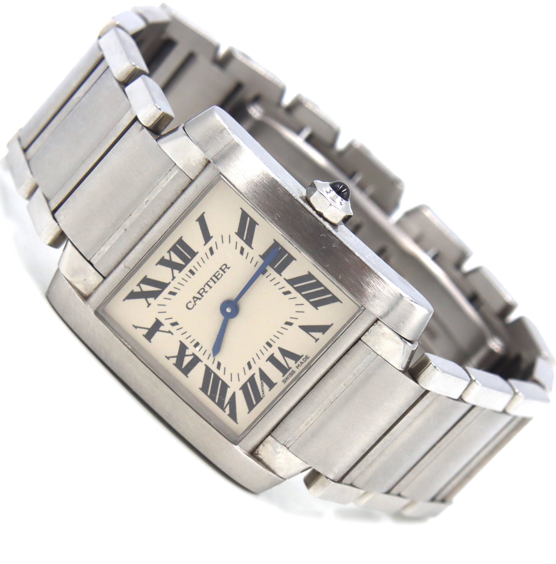 Cartier Tank Fan aise SM stainless steel ladies watch